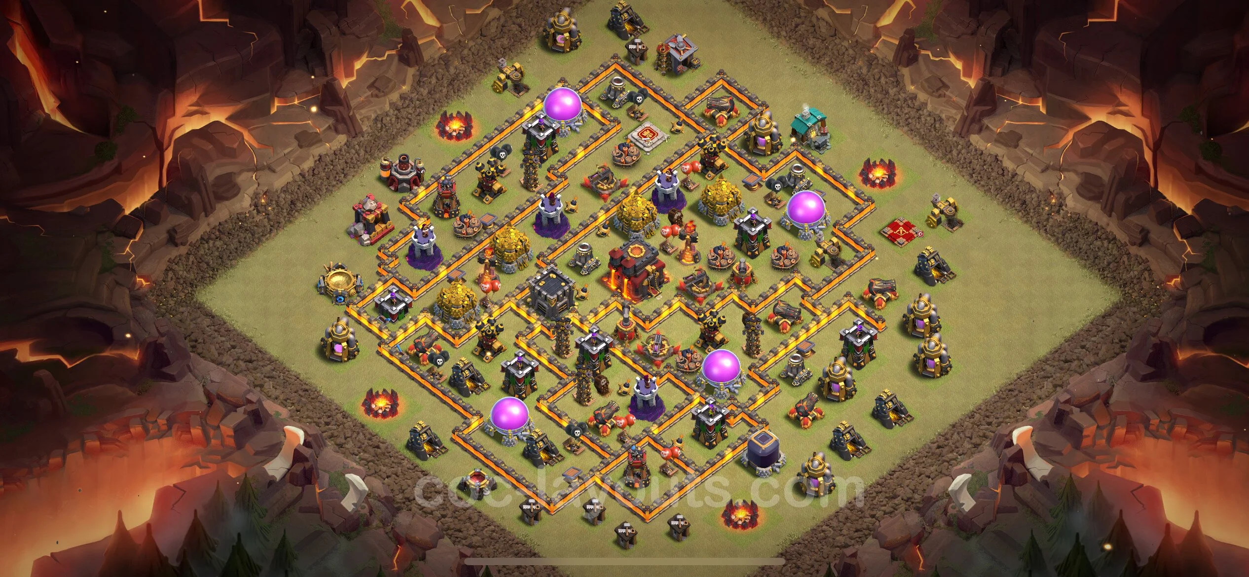 Top War Base TH10 with Link - CWL Defence Plan - Clash of Clans - (#152) — Война BH10