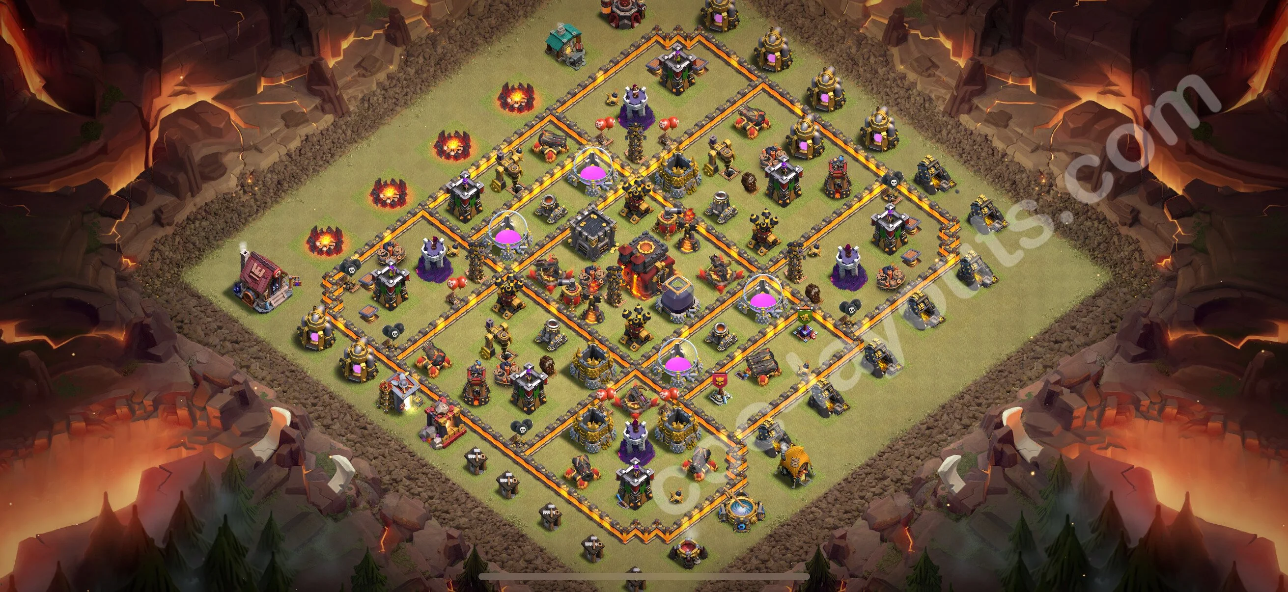 Top War Base TH10 with Link, Anti Air / Dragon - Anti 2 Stars CWL Plan 2026 - Clash of Clans - (#153) — Wojna BH10