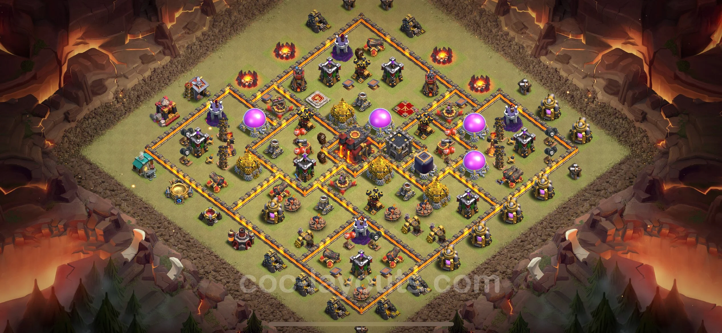 Top War Base TH10 with Link, Hybrid - Max Levels CWL Plan - Clash of Clans - (#156) — Війна BH10