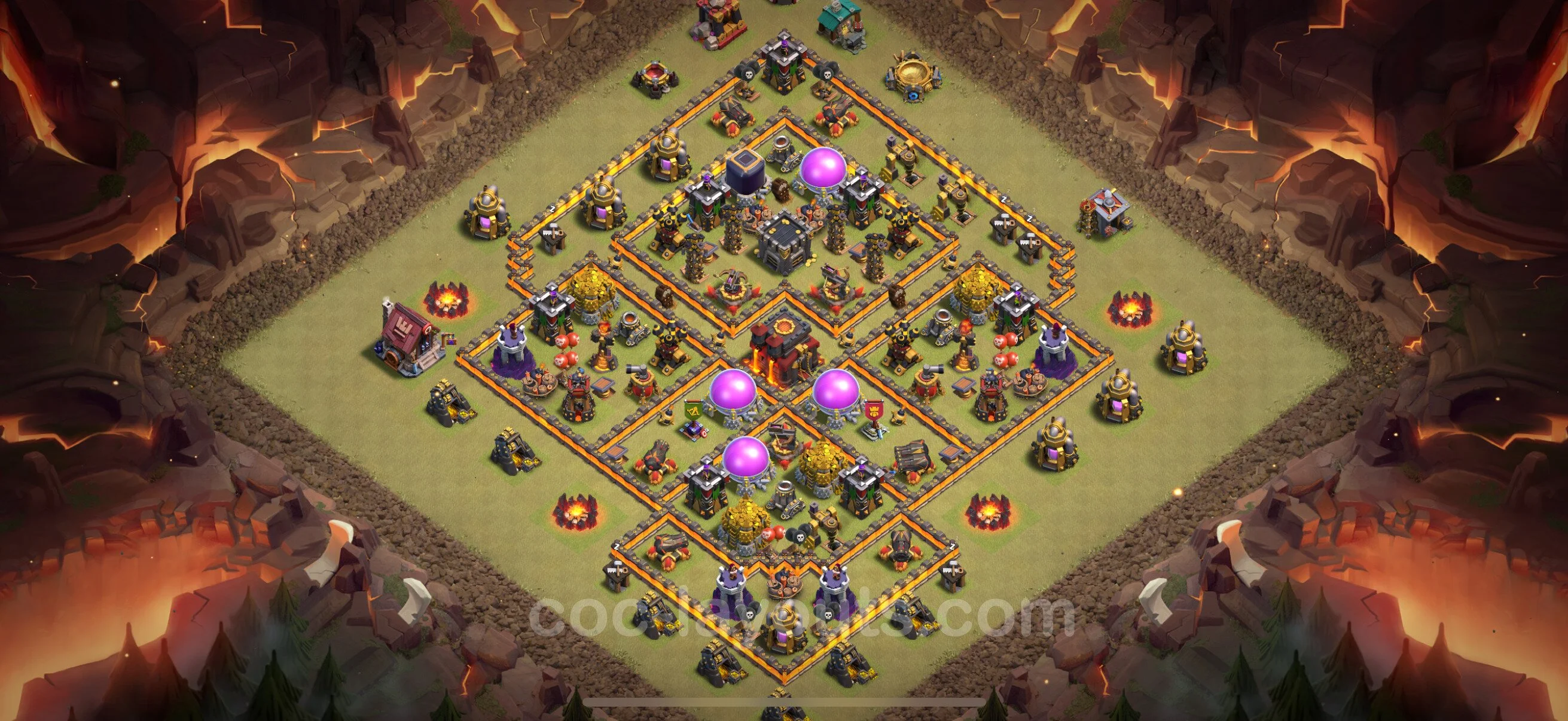 Top War Base TH10 with Link, Anti Everything, Hybrid - CWL Defence Plan - Clash of Clans - (#157) — War BH10