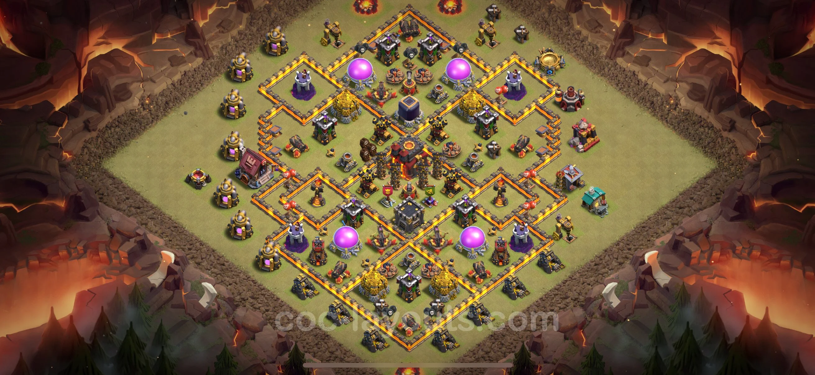 Top War Base TH10 with Link, Anti Everything - Anti 2 Stars CWL Plan - Clash of Clans - (#162) — Wojna BH10