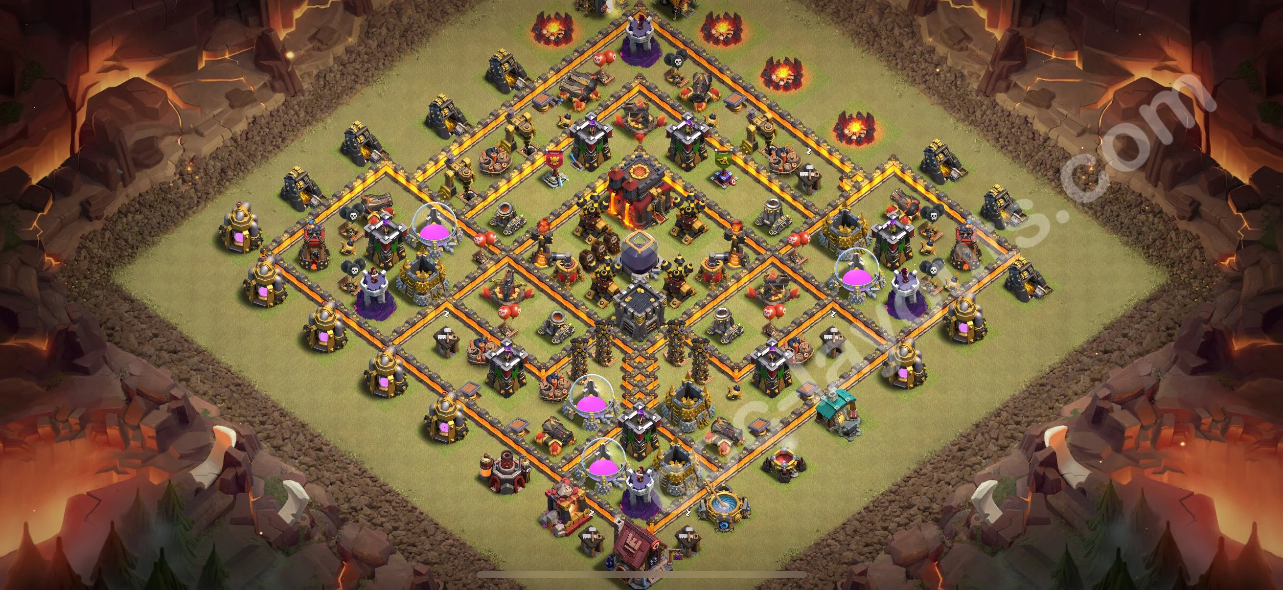 Top War Base TH10 with Link, Legend League - Anti 2 Stars CWL Plan 2026 - Clash of Clans - (#163) — Oorlog BH10