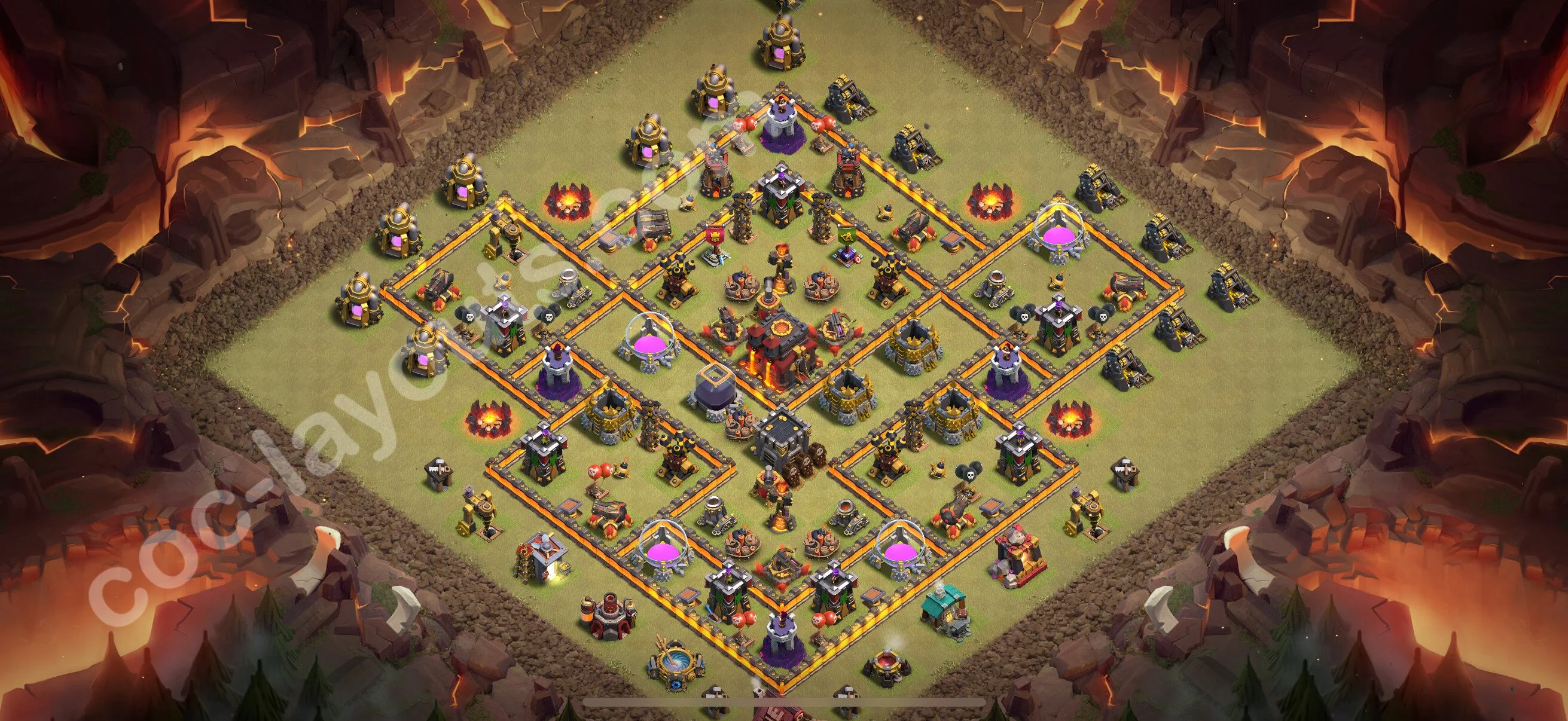 Top War Base TH10 with Link, Anti Everything - Anti 2 Stars CWL Plan 2026 - Clash of Clans - (#164) — Wojna BH10