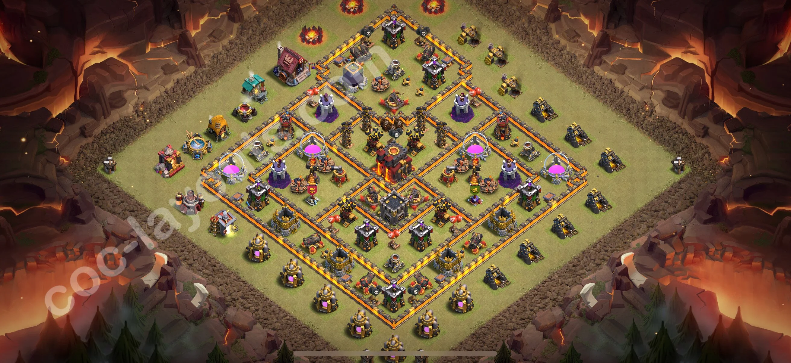 Top War Base TH10 with Link, Anti Everything - Anti 2 Stars CWL Plan 2026 - Clash of Clans - (#169) — Guerre BH10