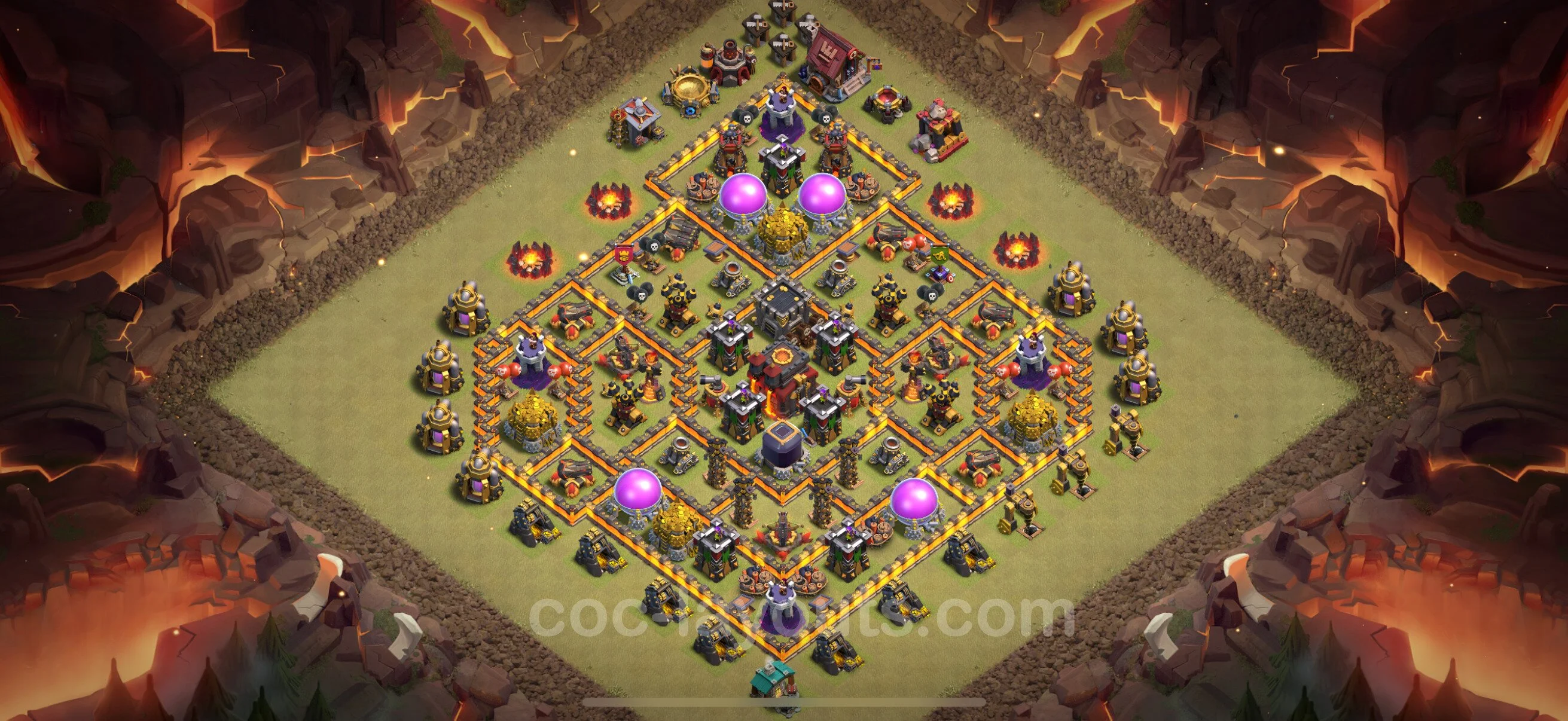 Top War Base TH10 with Link, Anti Everything - Max Levels CWL Plan - Clash of Clans - (#170) — Oorlog BH10