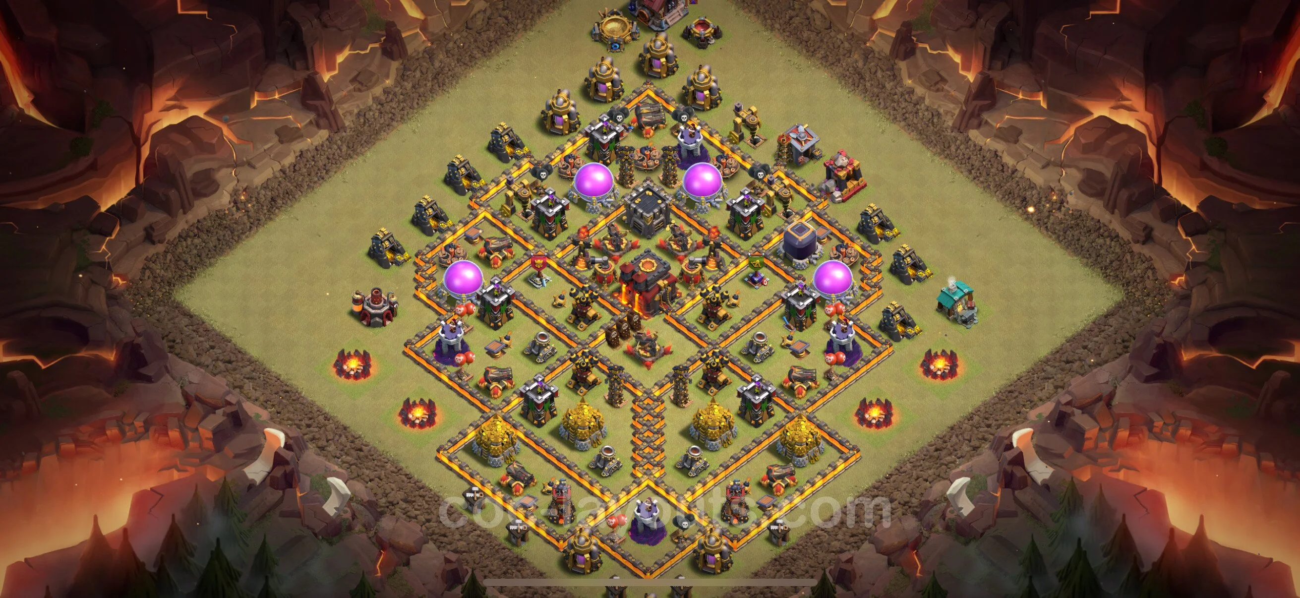 Top War Base TH10 with Link, Anti Everything - Anti 2 Stars CWL Plan - Clash of Clans - (#173) — Wojna BH10