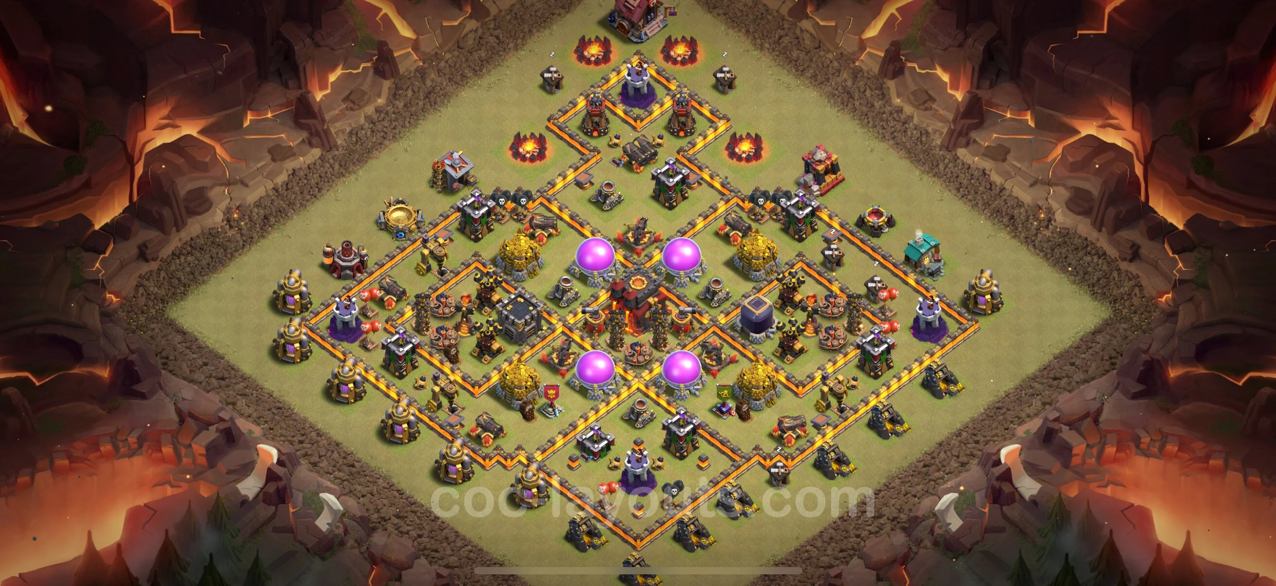 Top War Base TH10 with Link, Hybrid - Max Levels CWL Plan - Clash of Clans - (#174) — Wojna BH10