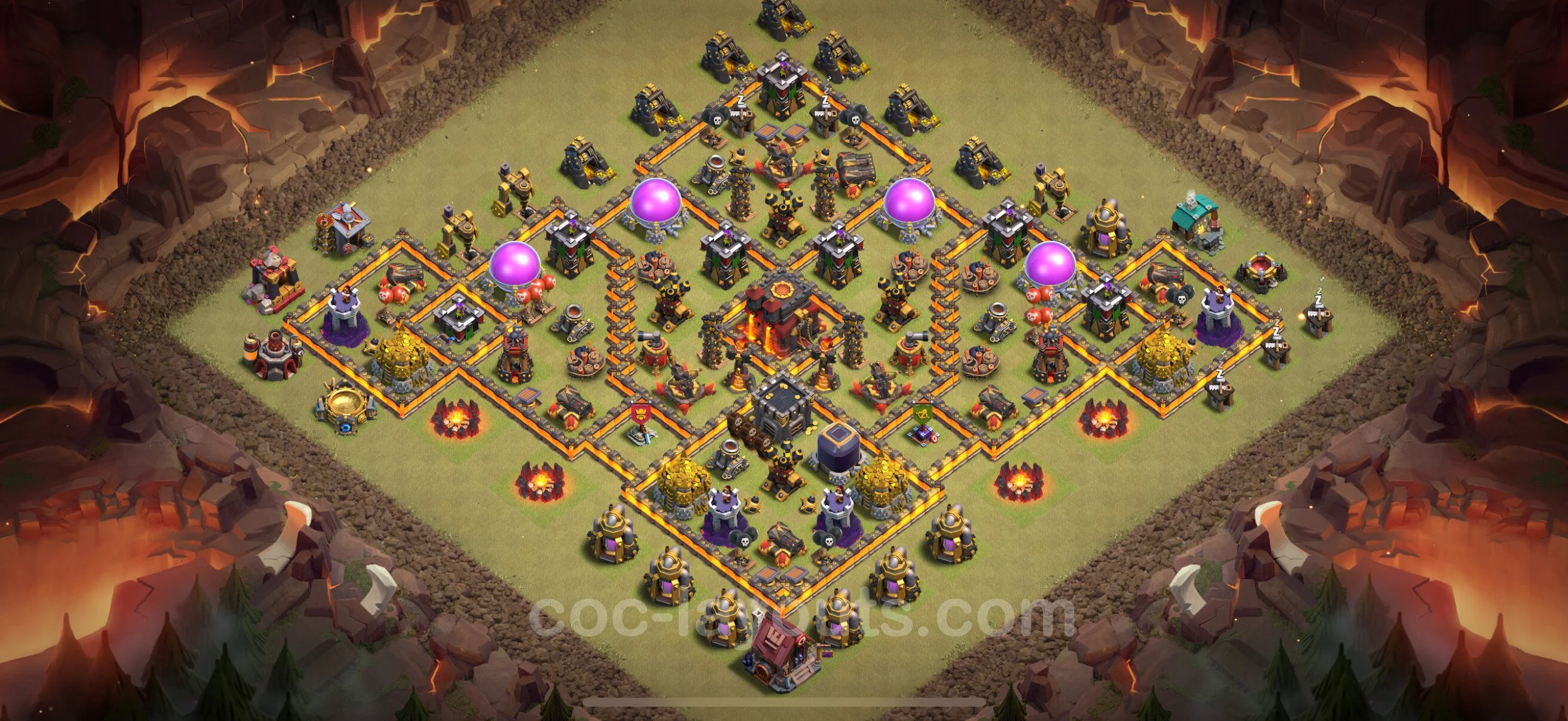 Top War Base TH10 with Link, Anti Everything, Hybrid - CWL Defence Plan - Clash of Clans - (#175) — War BH10