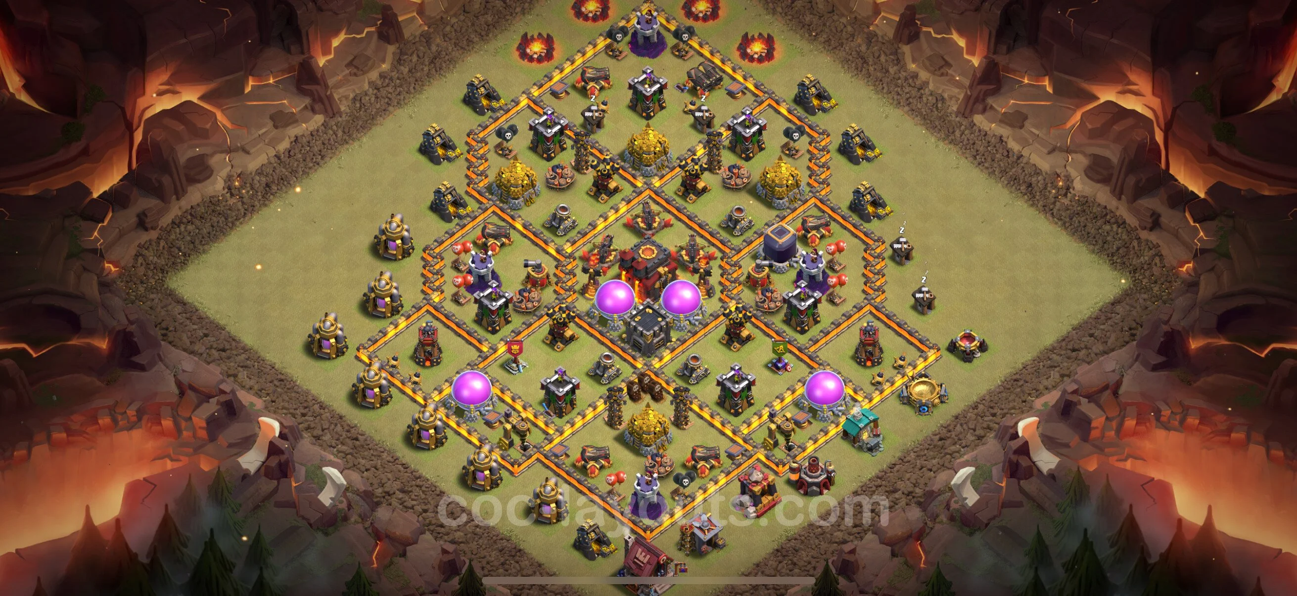 Top War Base TH10 with Link, Anti Everything - Anti 2 Stars CWL Plan - Clash of Clans - (#176) — Oorlog BH10