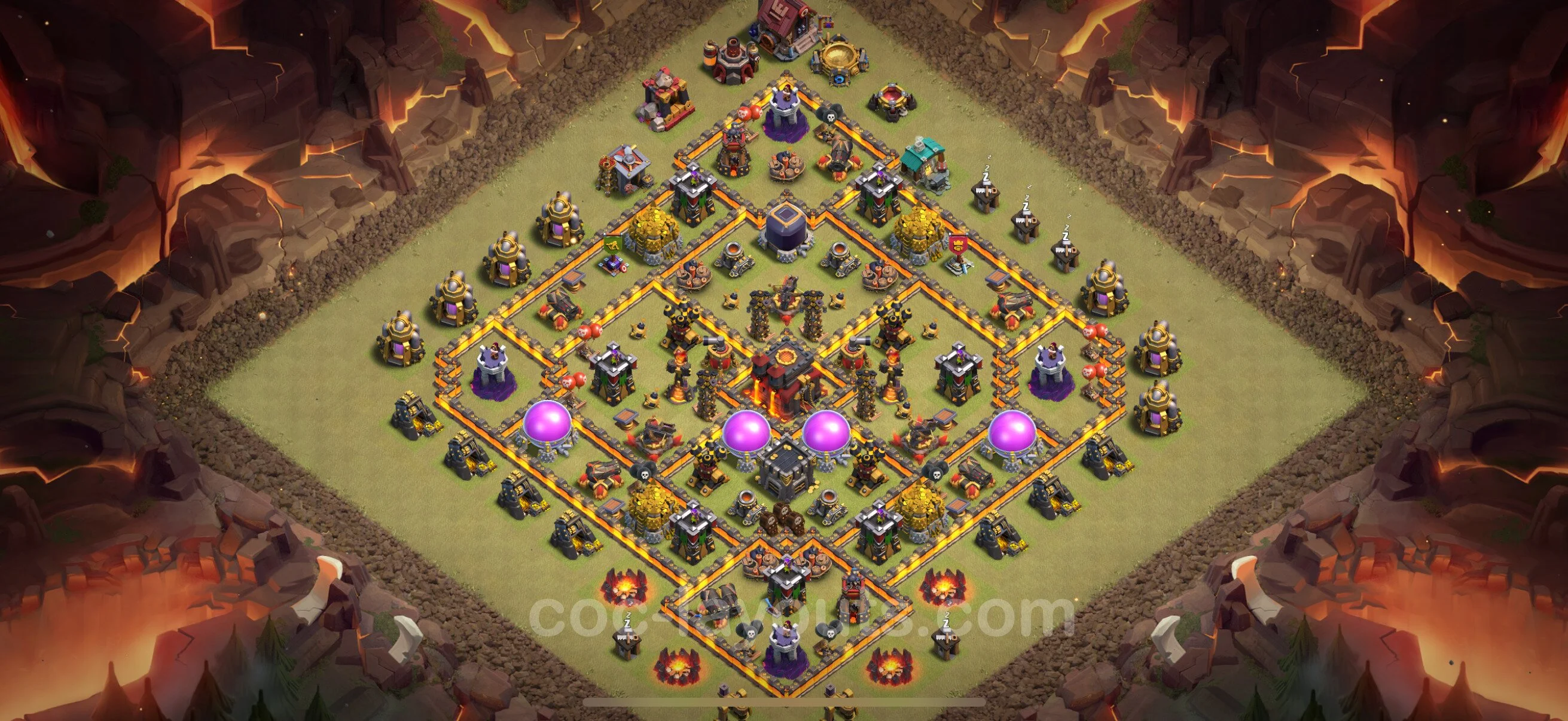 Top War Base TH10 with Link, Anti Everything - Max Levels CWL Plan - Clash of Clans - (#179) — Война BH10