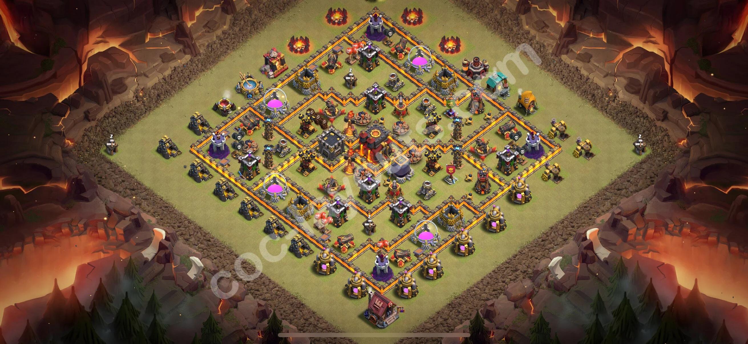 Top War Base TH10 with Link, Anti Everything - Anti 2 Stars CWL Plan 2026 - Clash of Clans - (#182) — Война BH10
