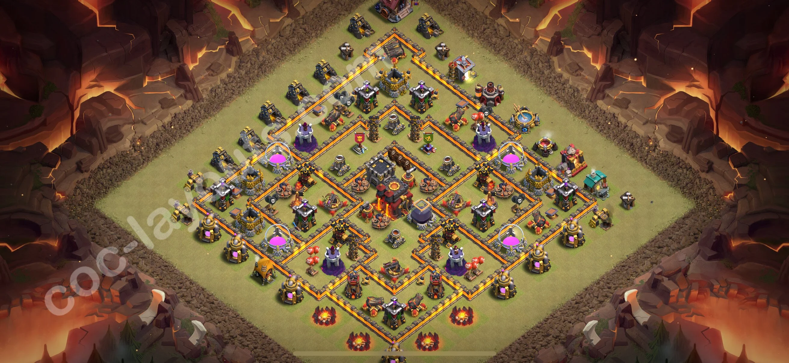 Top War Base TH10 with Link, Anti Everything, Hybrid - CWL Defence Plan 2026 - Clash of Clans - (#184) — Savaş BH10