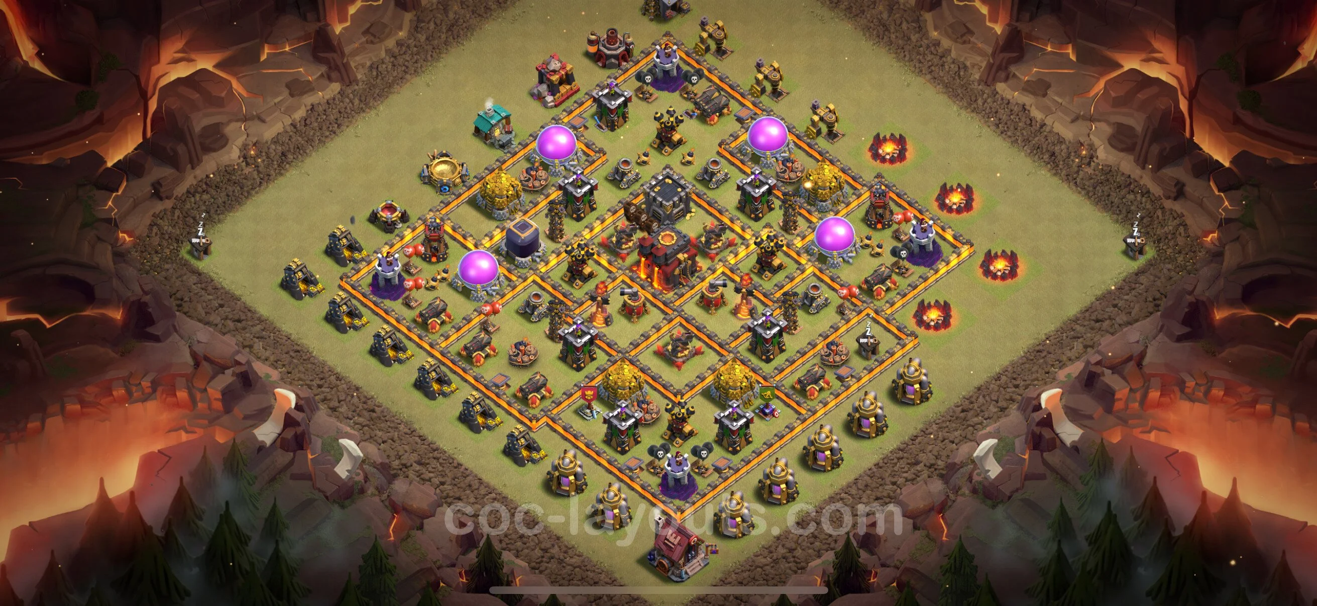 Top War Base TH10 with Link, Anti Everything - Anti 3 Stars CWL Plan - Clash of Clans - (#185) — Wojna BH10