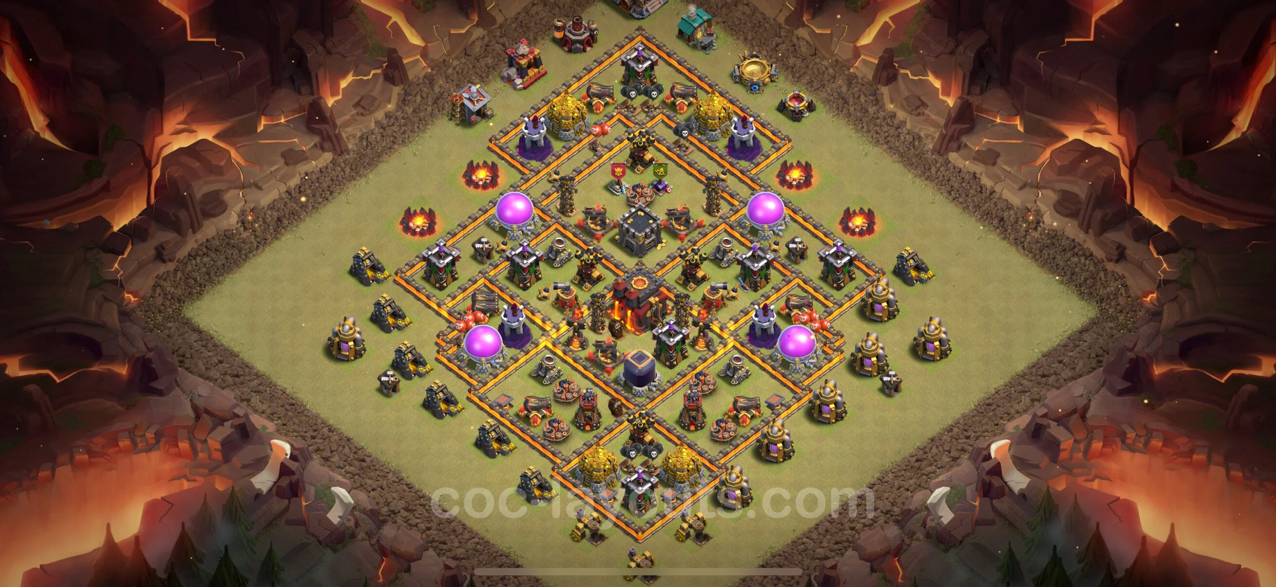 Top War Base TH10 with Link, Hybrid - Max Levels CWL Plan - Clash of Clans - (#186) — Війна BH10