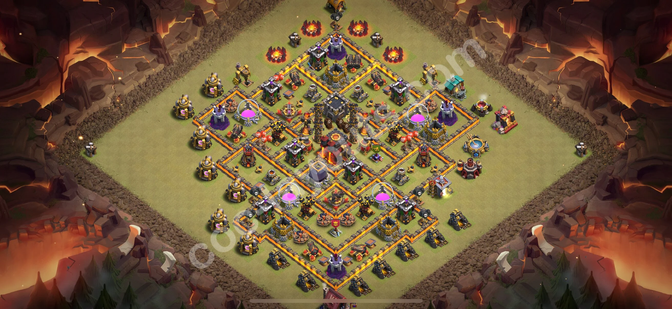 Top War Base TH10 with Link, Hybrid - Max Levels CWL Plan 2026 - Clash of Clans - (#187) — Krieg BH10