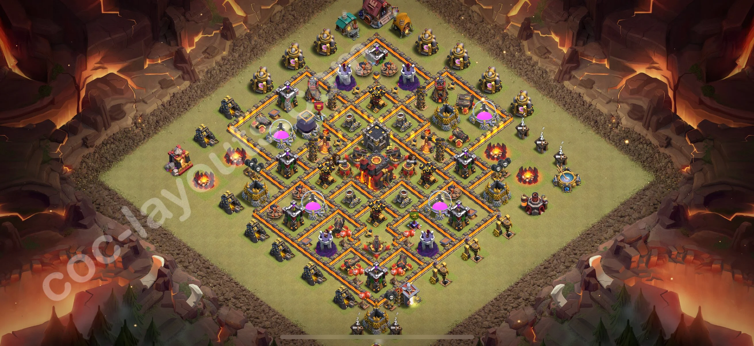Top War Base TH10 with Link, Hybrid - Max Levels CWL Plan 2026 - Clash of Clans - (#188) — Война BH10
