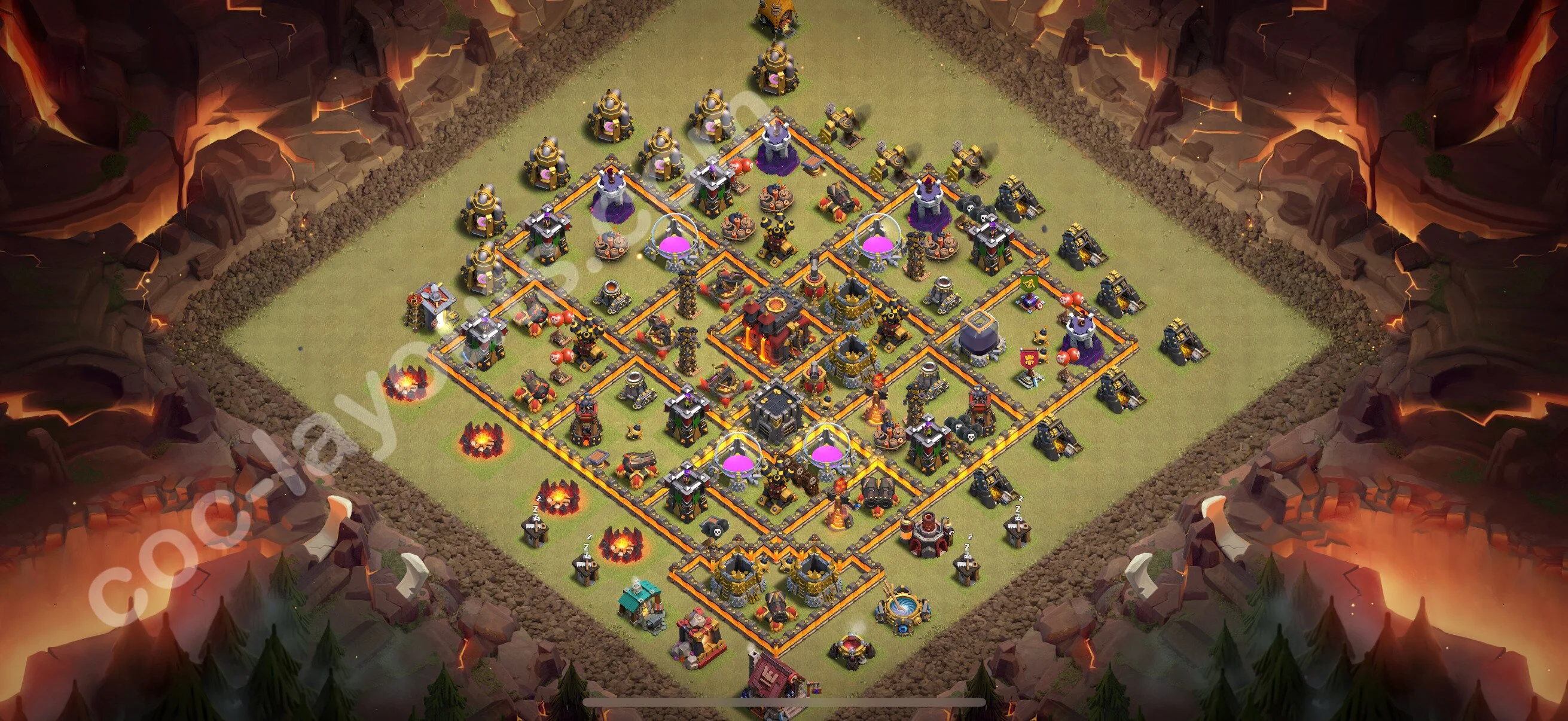 Top War Base TH10 with Link, Anti Everything - Max Levels CWL Plan 2026 - Clash of Clans - (#190) — Krieg BH10