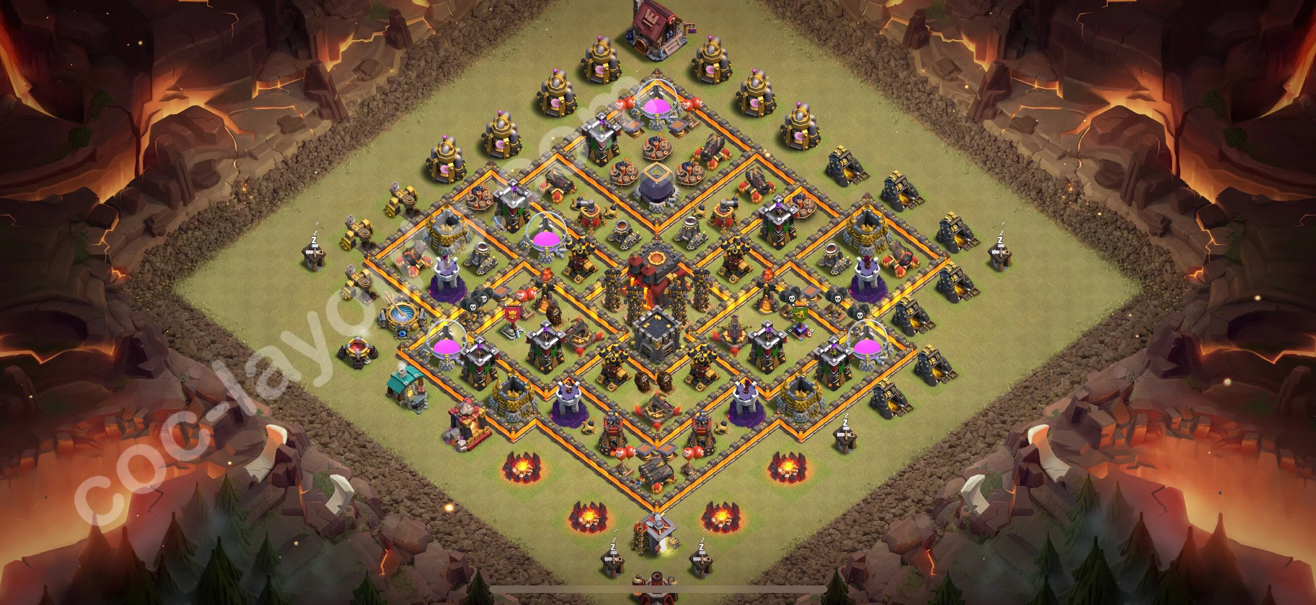 Top War Base TH10 with Link, Anti Everything - Anti 2 Stars CWL Plan 2026 - Clash of Clans - (#192) — Wojna BH10