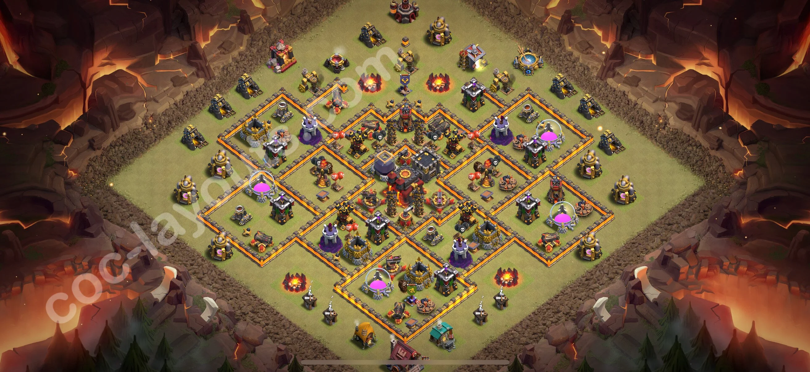 Top War Base TH10 with Link, Hybrid - Anti 3 Stars CWL Plan 2026 - Clash of Clans - (#193) — Oorlog BH10