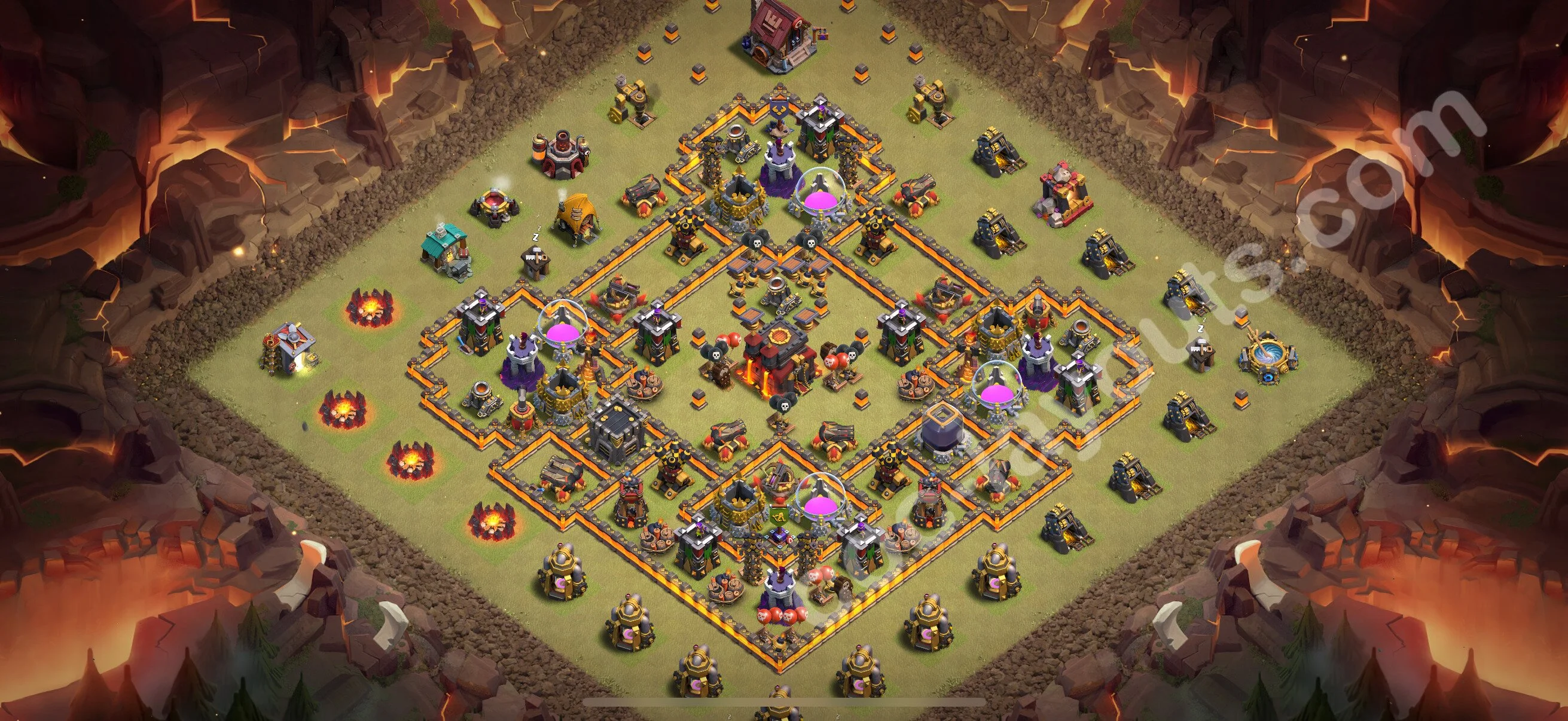 Top War Base TH10 with Link, Hybrid - Anti 3 Stars CWL Plan 2026 - Clash of Clans - (#194) — Krieg BH10