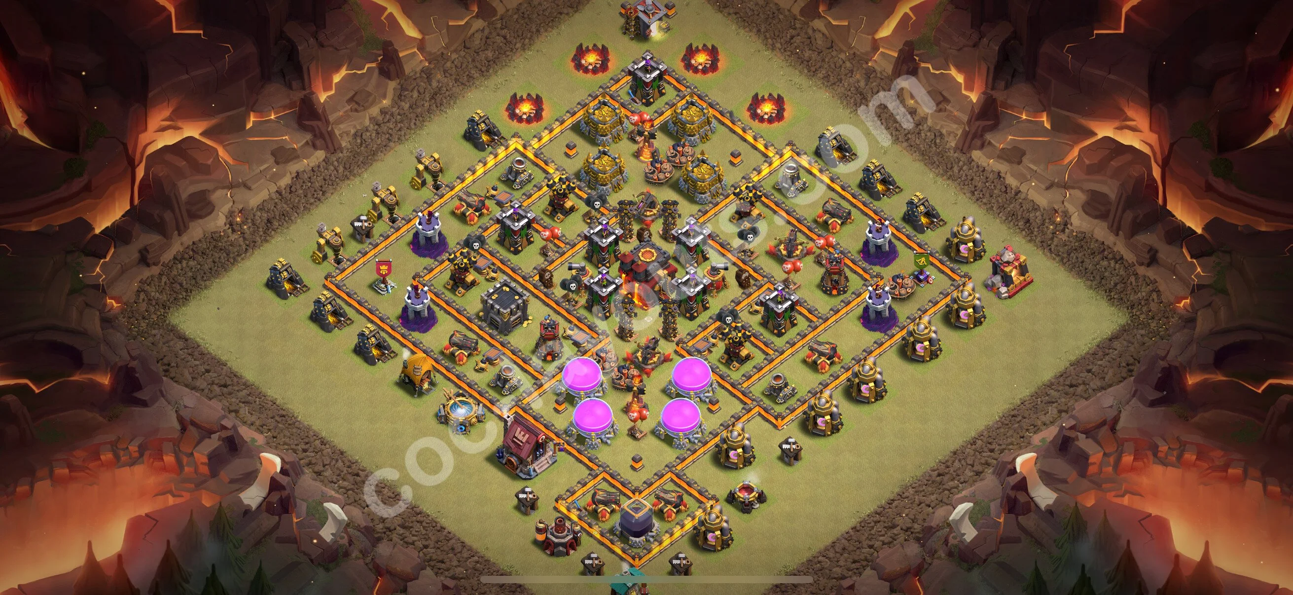 Top War Base TH10 with Link, Anti Air / Dragon - Anti 2 Stars CWL Plan 2026 - Clash of Clans - (#199) — Oorlog BH10