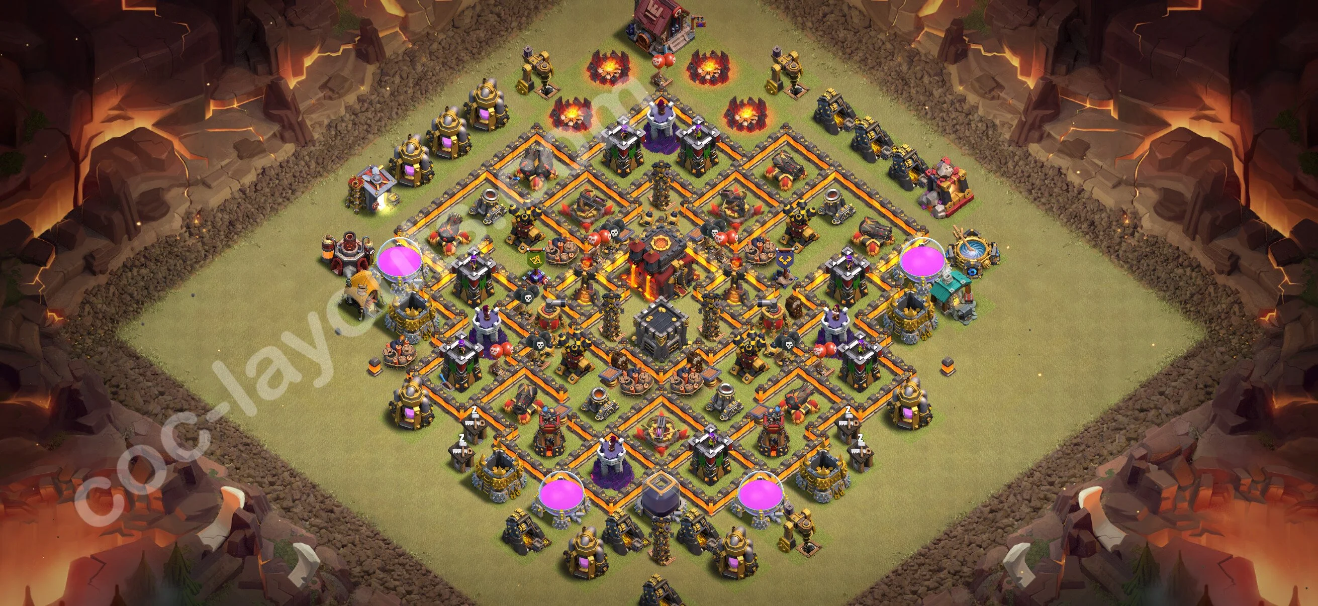 Top War Base TH10 with Link - Anti 3 Stars CWL Plan 2026 - Clash of Clans - (#201) — Wojna BH10