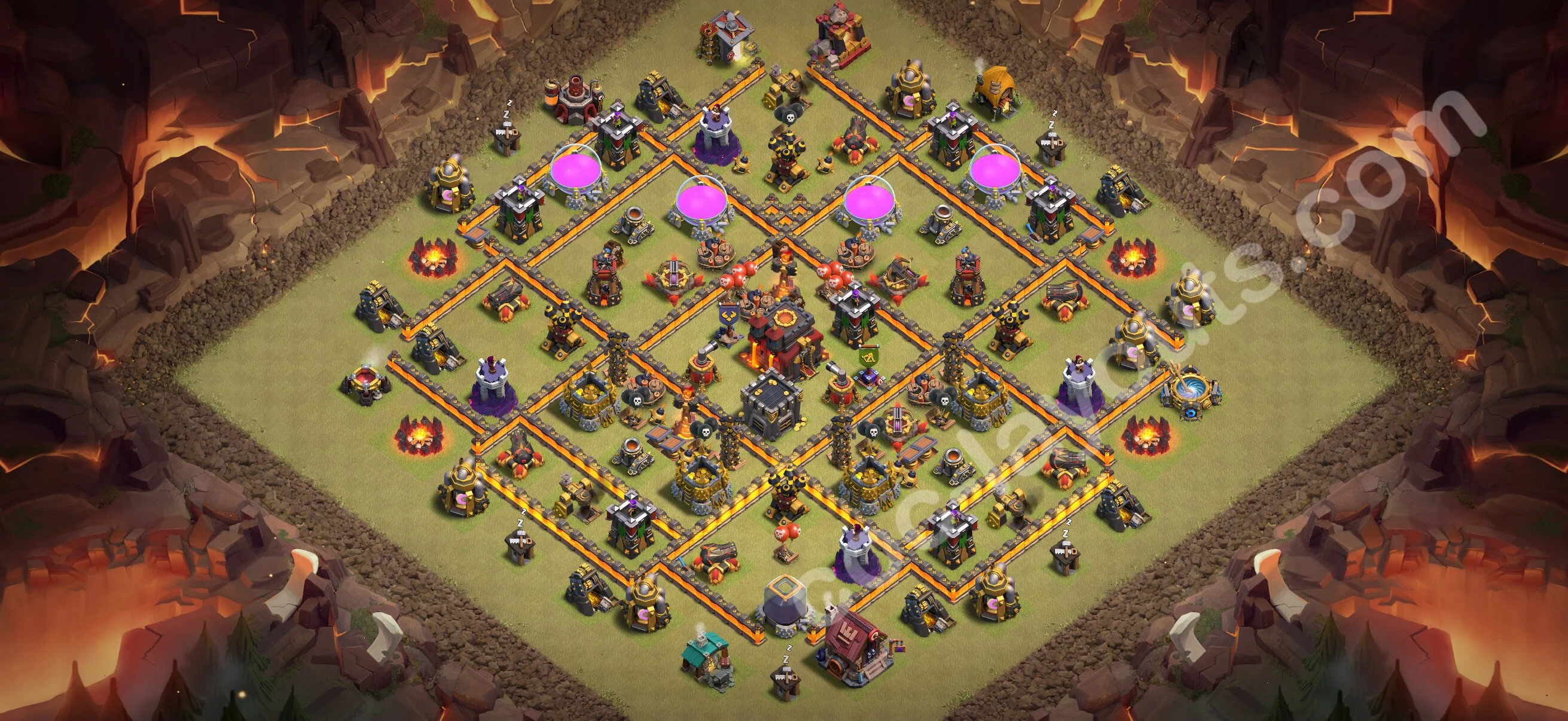 Top War Base TH10 with Link - Anti 3 Stars CWL Plan 2026 - Clash of Clans - (#203) — Oorlog BH10