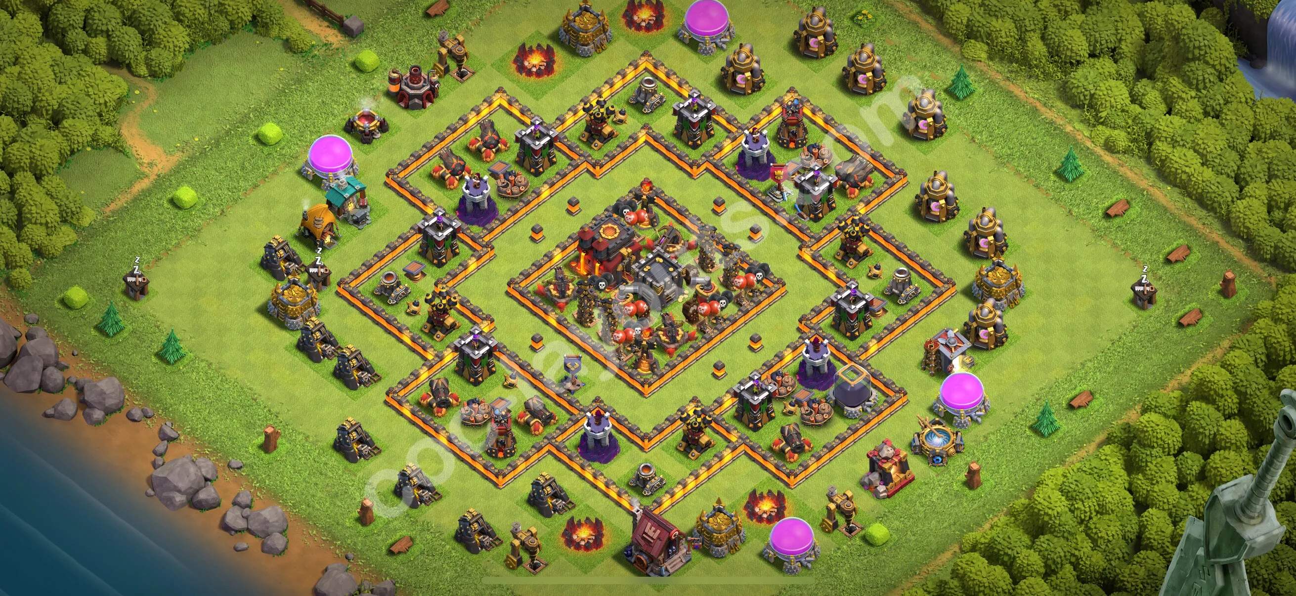 Top War Base TH10 with Link - Anti 3 Stars CWL Plan 2026 - Clash of Clans - (#205) — Война TH10