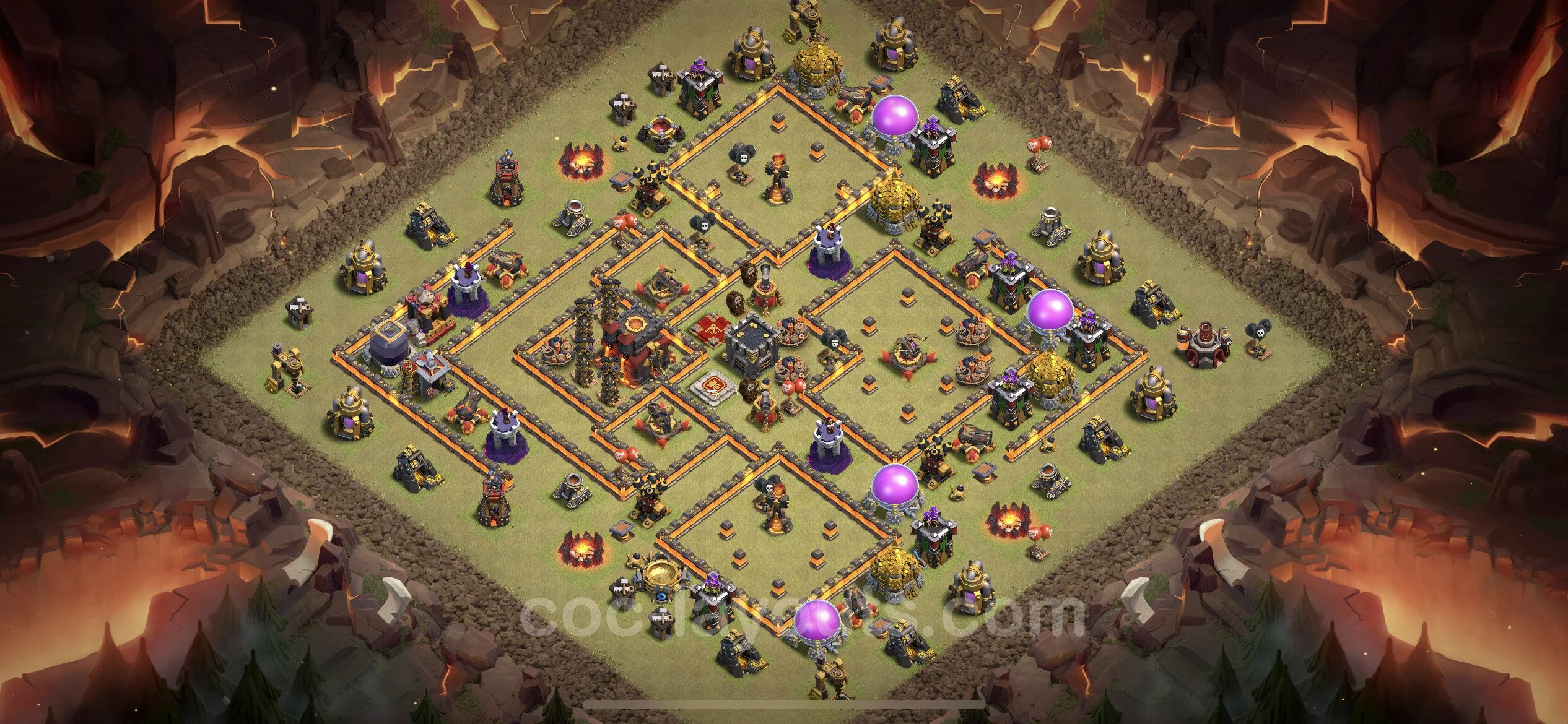 Top War Base TH10 with Link, Anti Everything - Anti 3 Stars CWL Plan - Clash of Clans - (#77)
