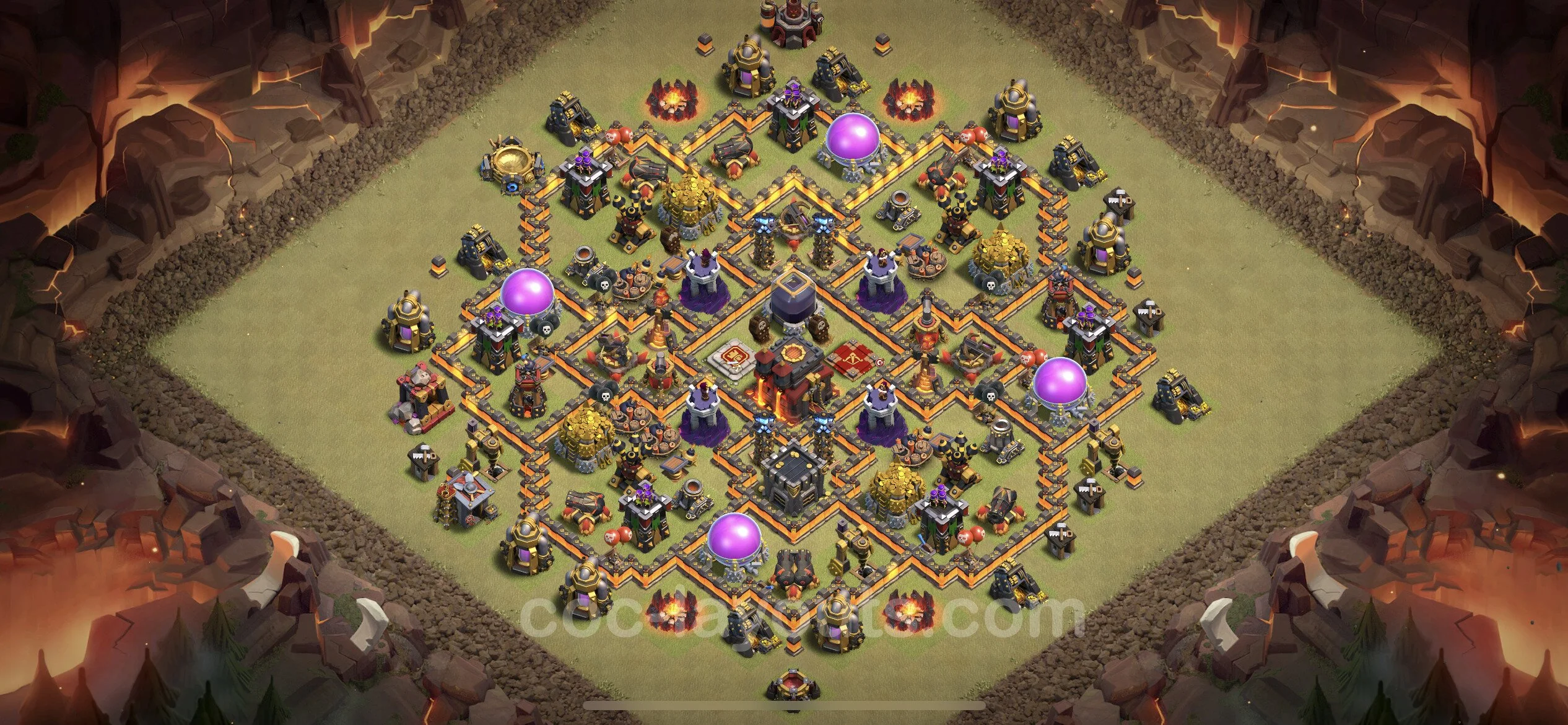 Top War Base TH10 with Link, Hybrid - Anti 3 Stars CWL Plan - Clash of Clans - (#78)