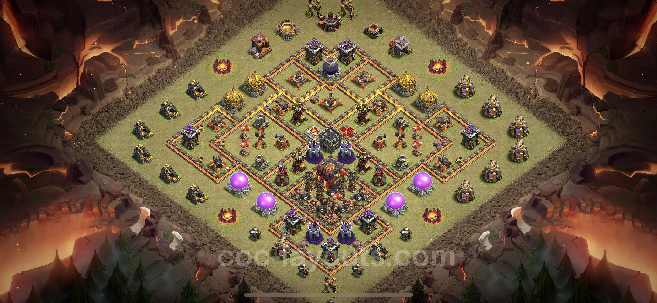 Top War Base TH10 with Link, Anti Everything - Anti 3 Stars CWL Plan - Clash of Clans - (#80)