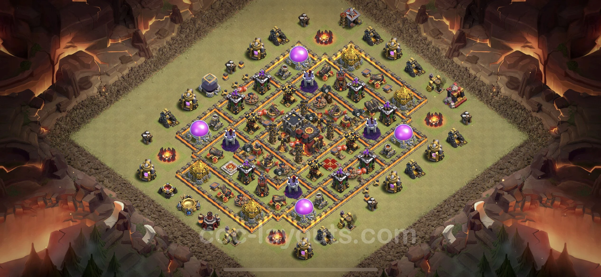Top War Base TH10 with Link, Anti Everything - Anti 3 Stars CWL Plan - Clash of Clans - (#81)