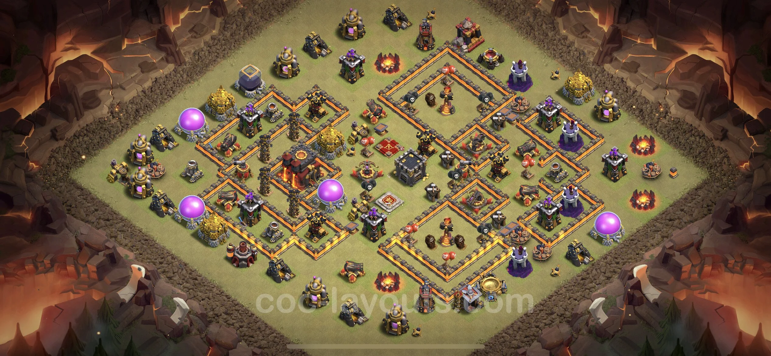 Top War Base TH10 with Link, Anti Everything - Anti 3 Stars CWL Plan - Clash of Clans - (#83) — Savaş BH10