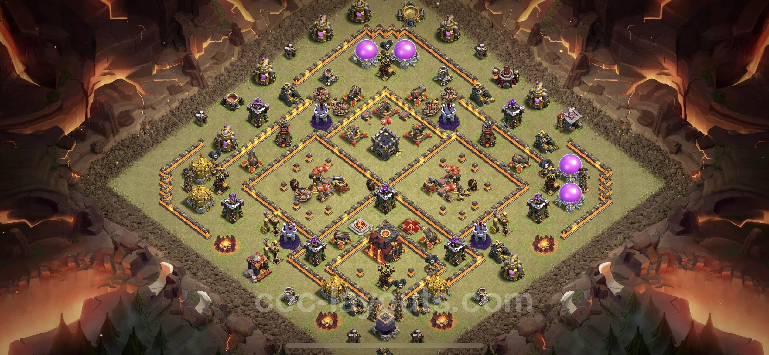 Top War Base TH10 with Link, Anti Everything - CWL Defence Plan - Clash of Clans - (#84) — War BH10