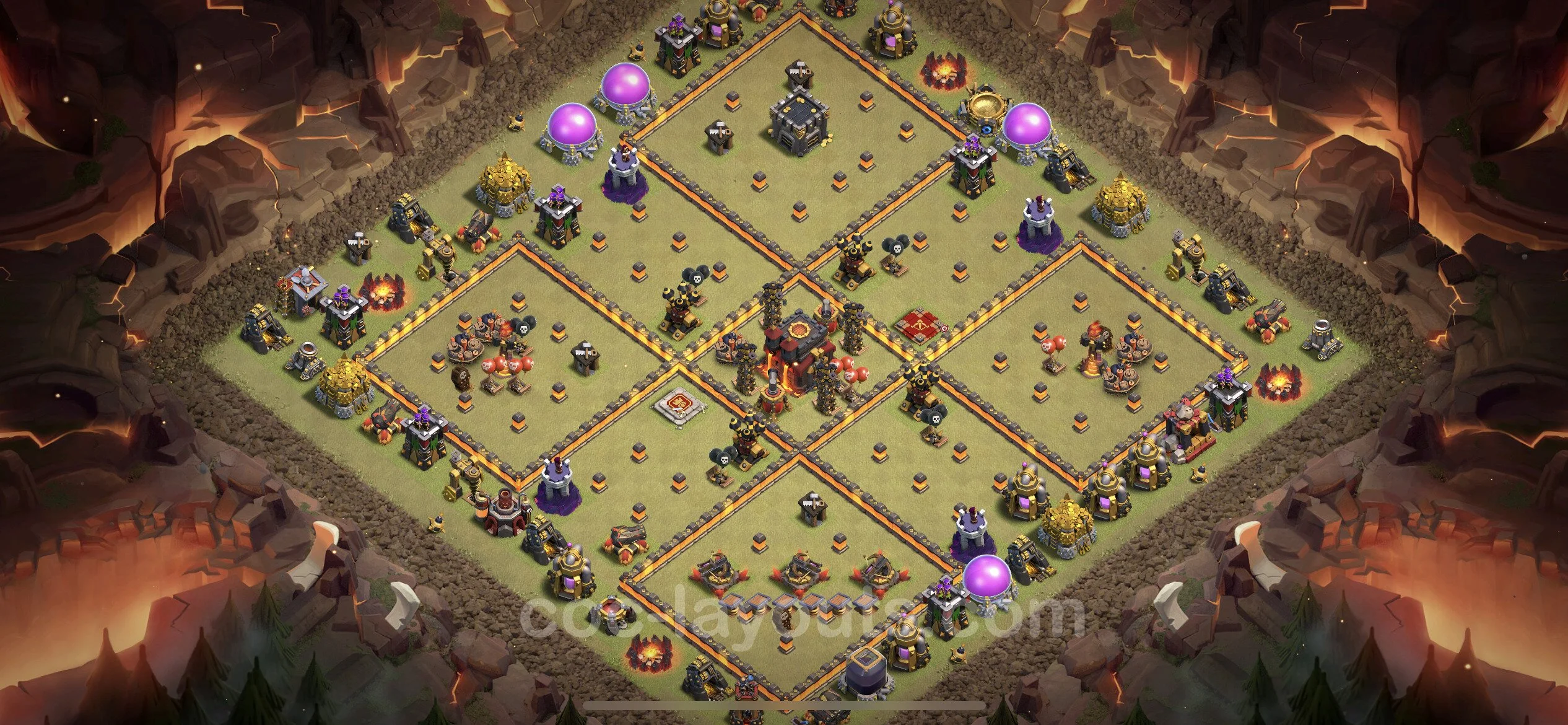 Top War Base TH10 with Link, Anti Everything - CWL Defence Plan - Clash of Clans - (#86) — Війна BH10