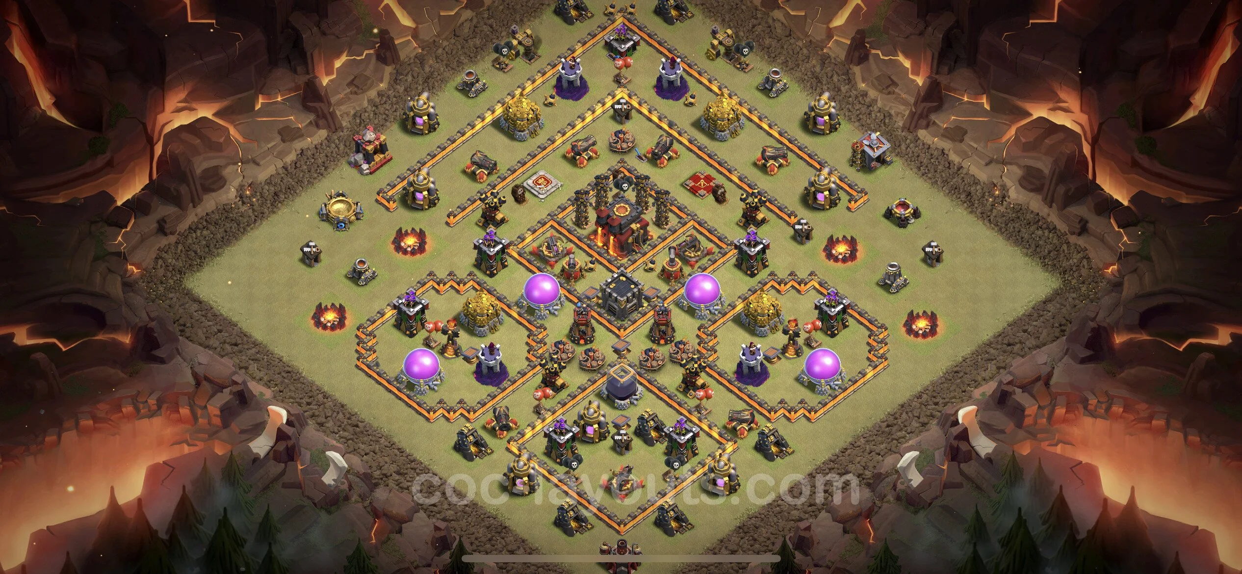 Top War Base TH10 with Link, Anti Everything - Anti 3 Stars CWL Plan - Clash of Clans - (#89) — Savaş BH10