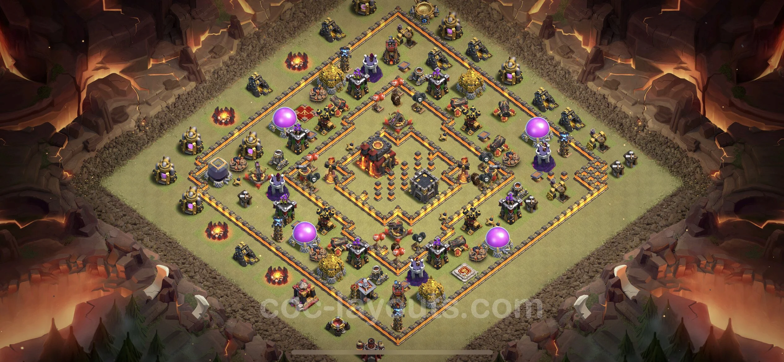 Top War Base TH10 with Link, Hybrid - Anti 3 Stars CWL Plan - Clash of Clans - (#93) — Wojna BH10