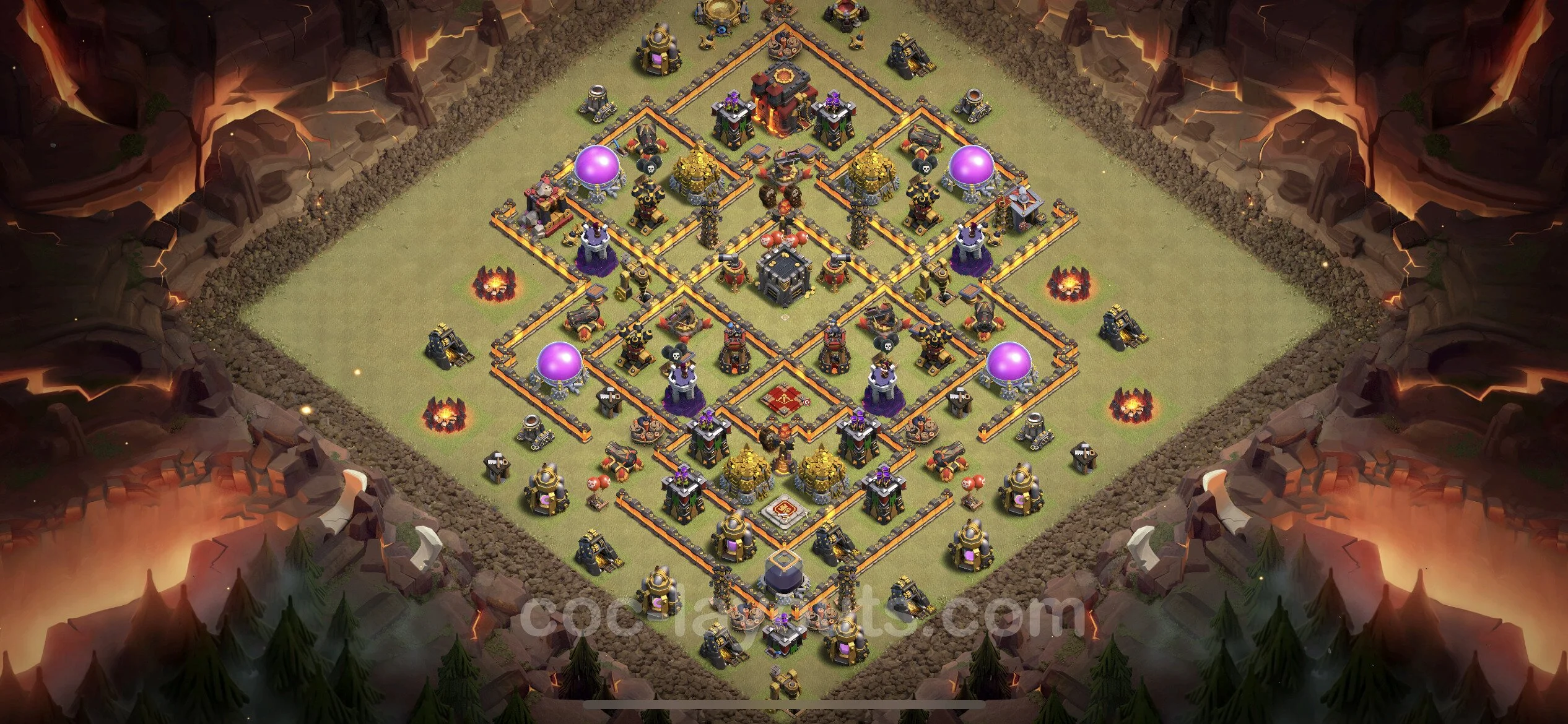 Top War Base TH10 with Link, Hybrid - CWL Defence Plan - Clash of Clans - (#99) — Война BH10