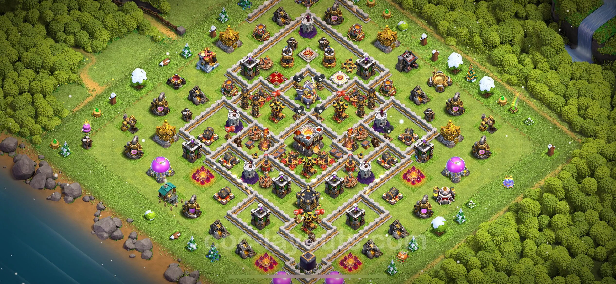 Base TH11 with Link - Anti Dragon Defence Plan / Anti Air - Clash of Clans - (#103) — Defense TH11
