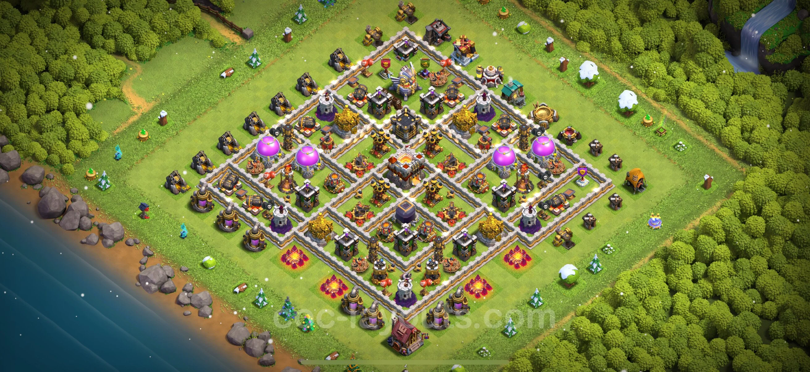 Anti 3 Stars Base TH11 with Link - best plan / layout / design - Clash of Clans - (#107) — Verteidigung TH11
