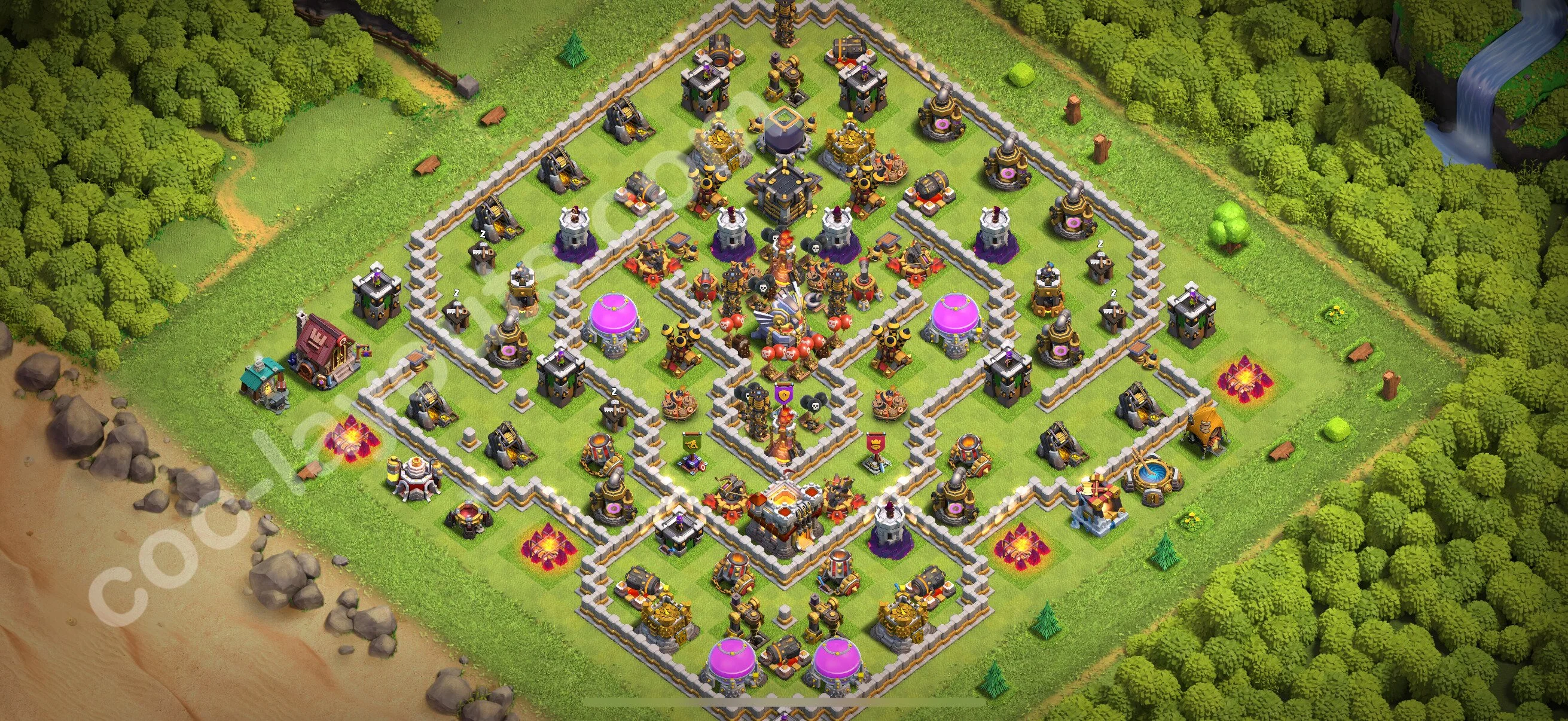 Top Base TH11 with Link, Hybrid - Anti Everything Defence Plan - Clash of Clans 2026 - (#109) — Verteidigung TH11