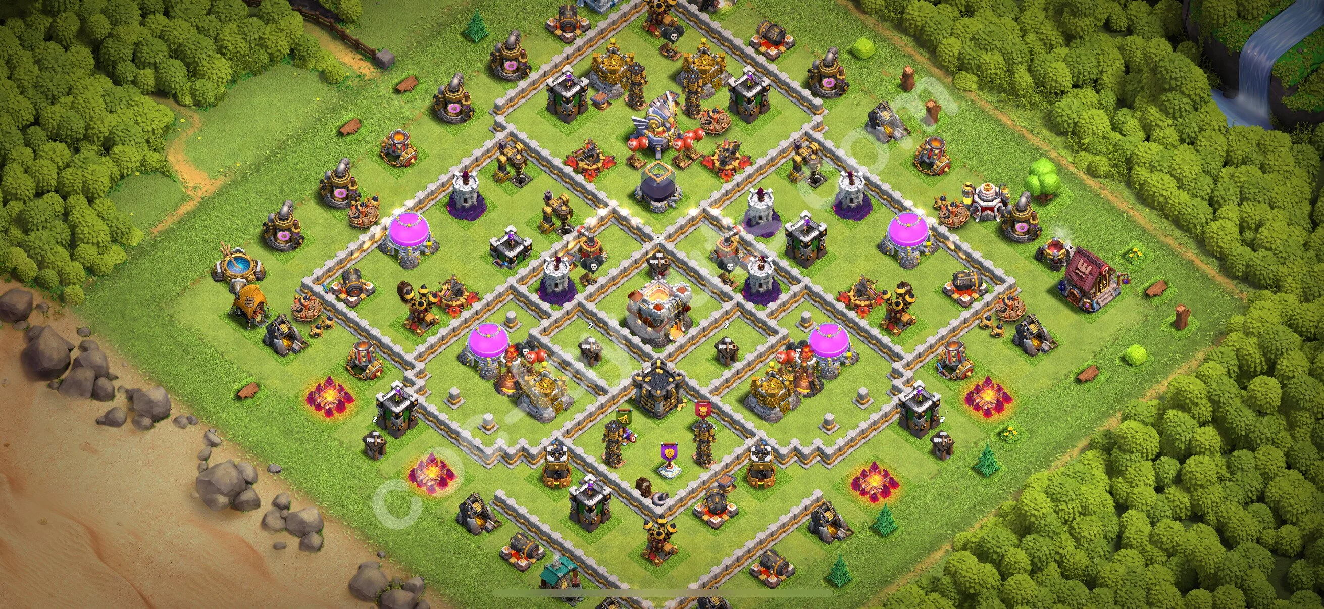 Defense (Trophy) Base TH11 with Link, Legend League - plan / layout / design - Clash of Clans 2026 - (#110) — Defense TH11