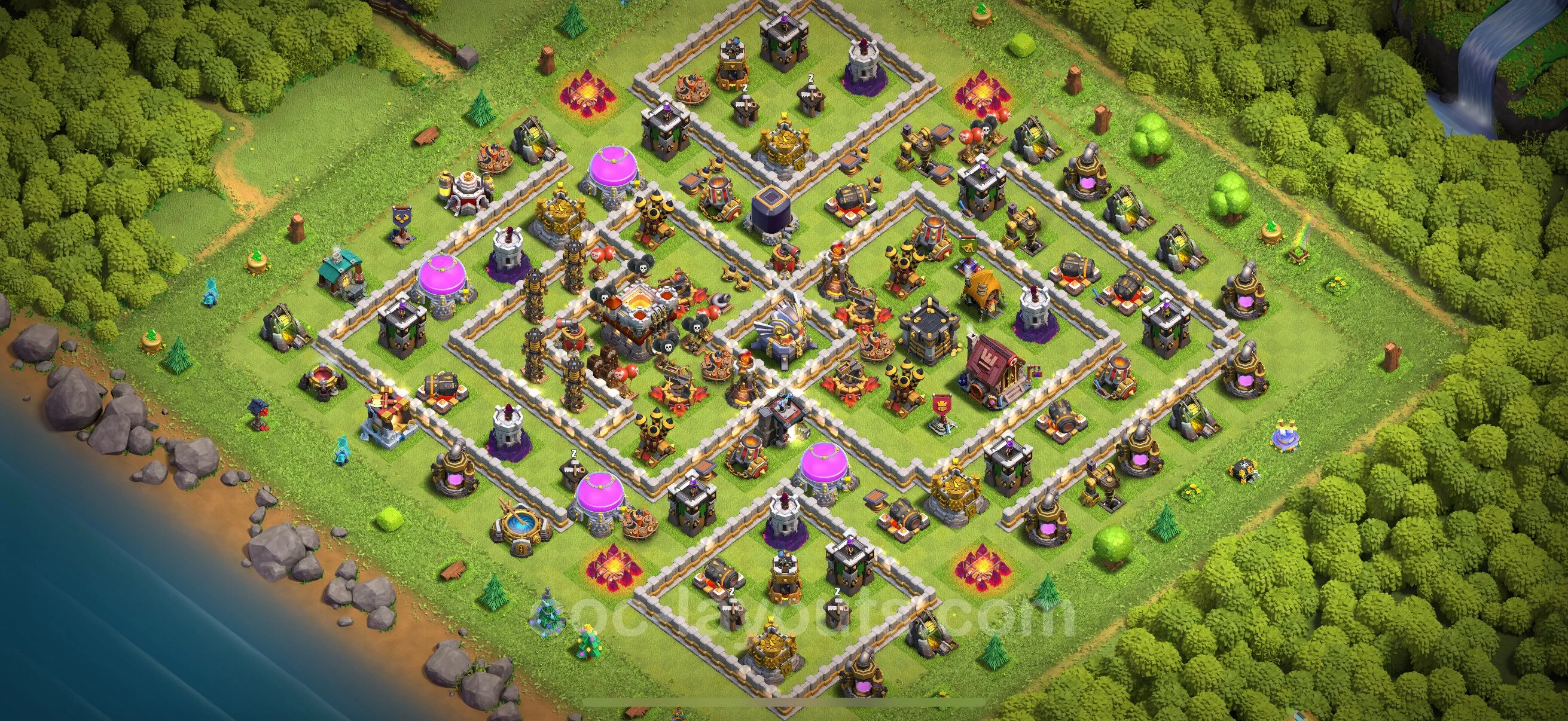 Defense (Trophy) Base TH11 with Link - plan / layout / design - Clash of Clans - (#116) — Защита TH11