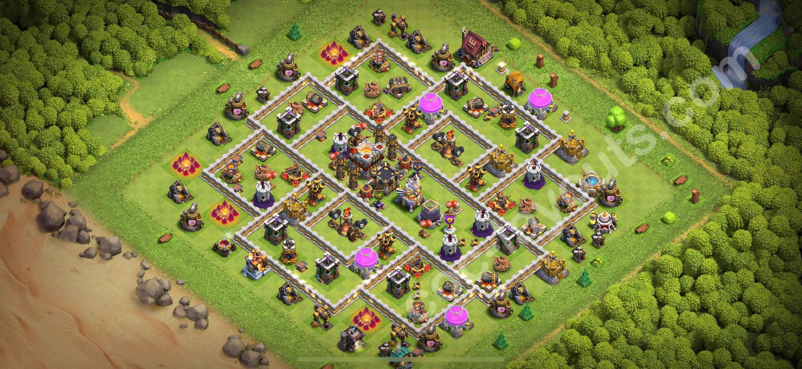 Anti 2 Stars Base TH11 with Link - best plan / layout / design - Clash of Clans 2026 - (#119) — Verteidigung TH11