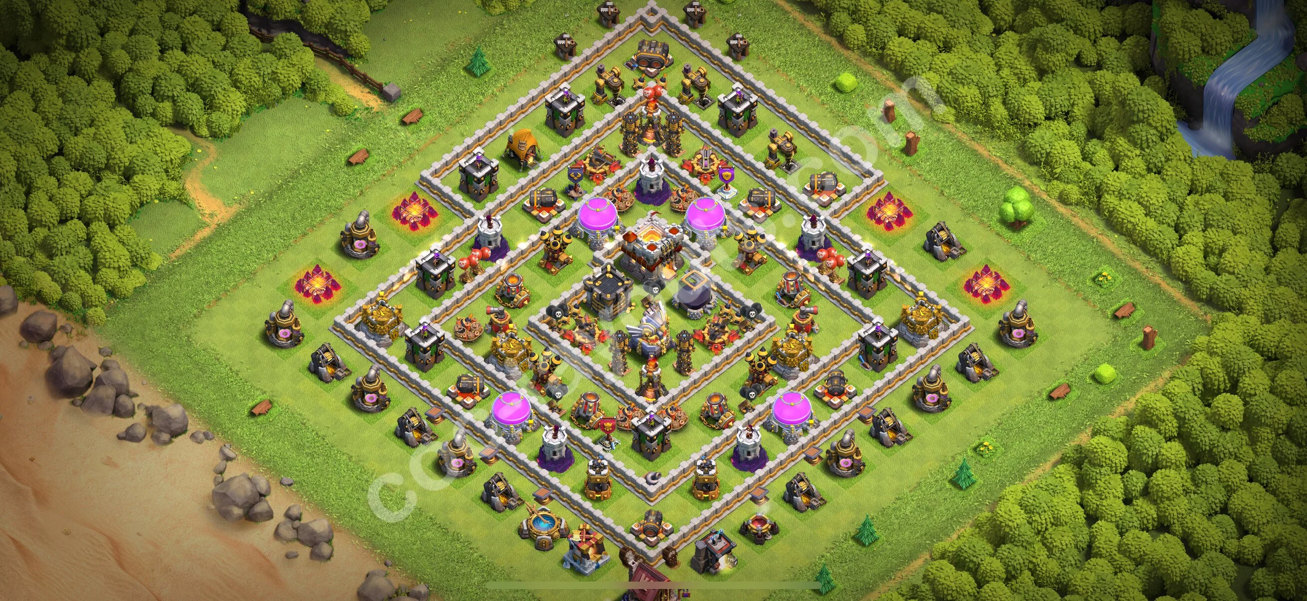 Anti 3 Stars Base TH11 with Link, Hybrid - best plan / layout / design - Clash of Clans 2026 - (#120) — Verdediging TH11