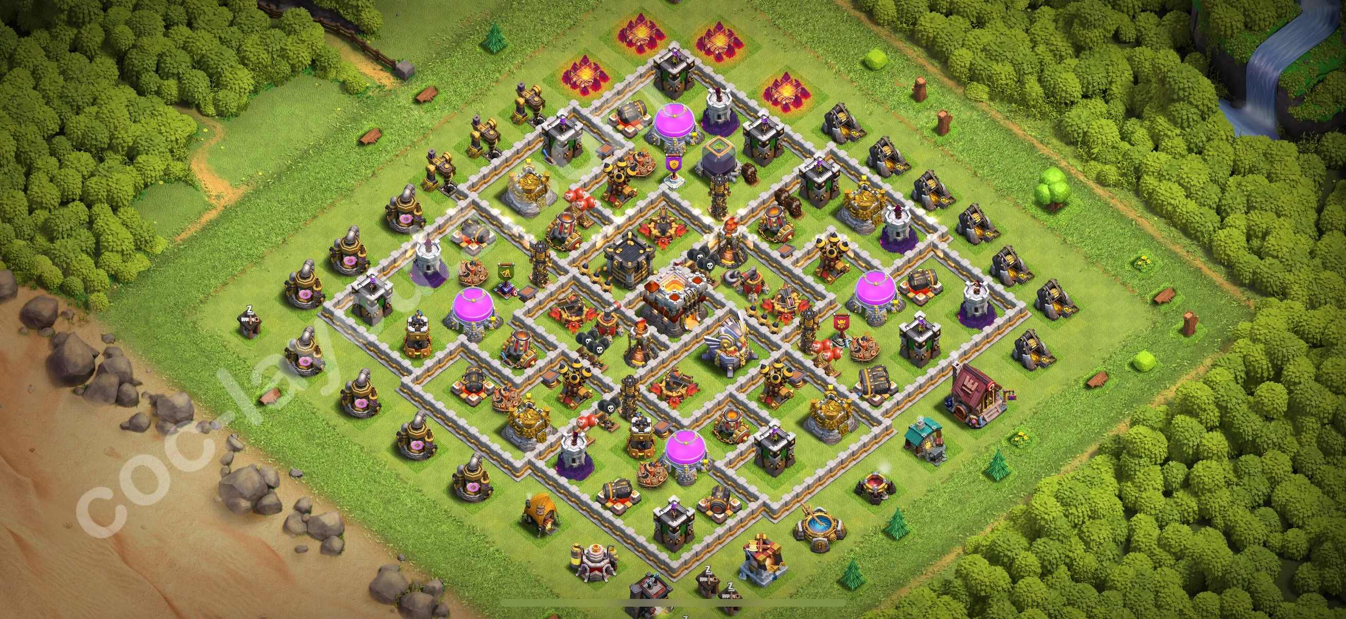 Defense (Trophy) Base TH11 with Link, Legend League - plan / layout / design - Clash of Clans 2026 - (#121) — Defense TH11