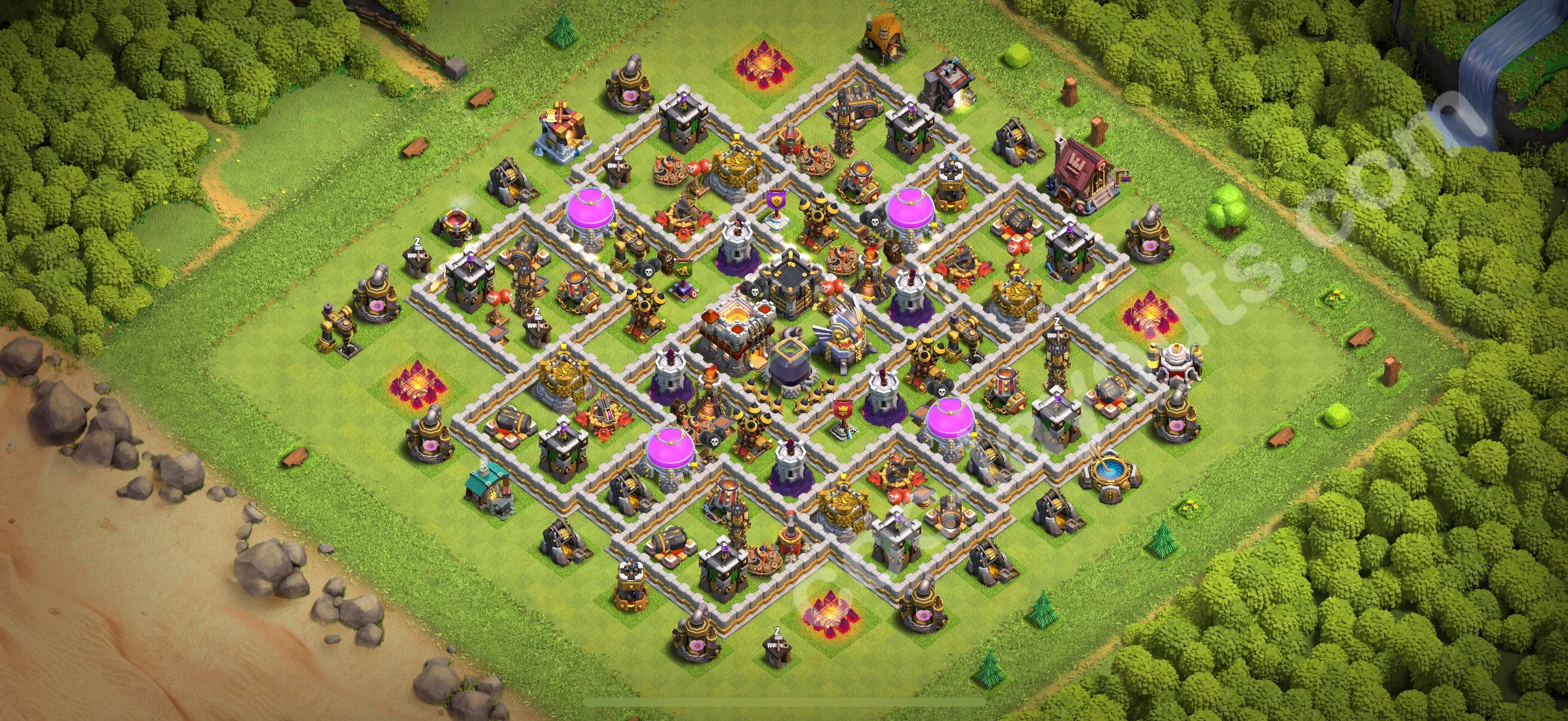 Anti 2 Stars Base TH11 with Link, Anti Air / Electro Dragon - best plan / layout / design - Clash of Clans 2026 - (#122) — Защита TH11