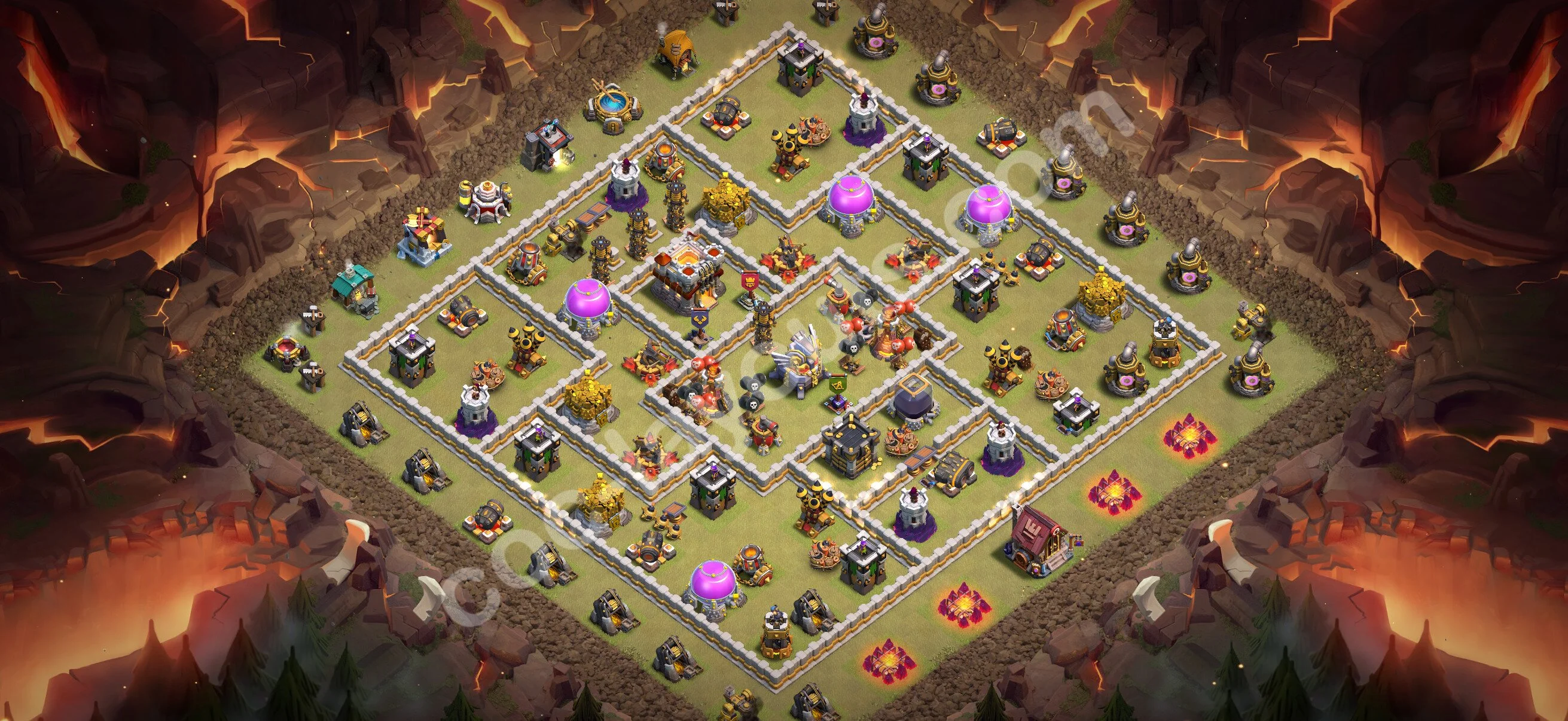 Anti 3 Stars Base TH11 with Link, Anti Air / Electro Dragon - best plan / layout / design - Clash of Clans 2026 - (#137) — Defense BH11
