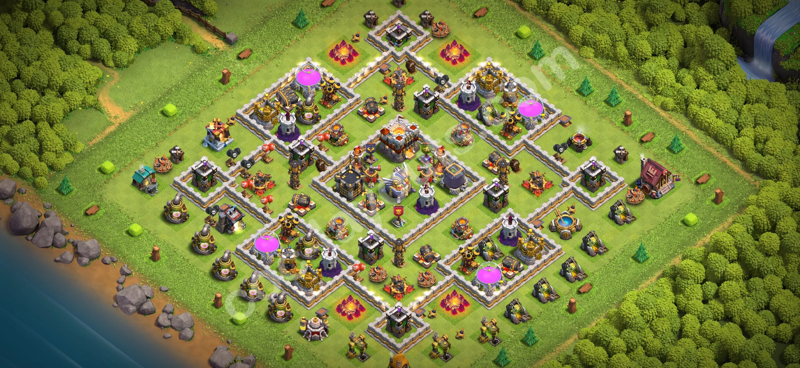 Base TH11 with Link, Hybrid - Anti Dragon Defence Plan / Anti Air - Clash of Clans 2026 - (#139) — Захист TH11