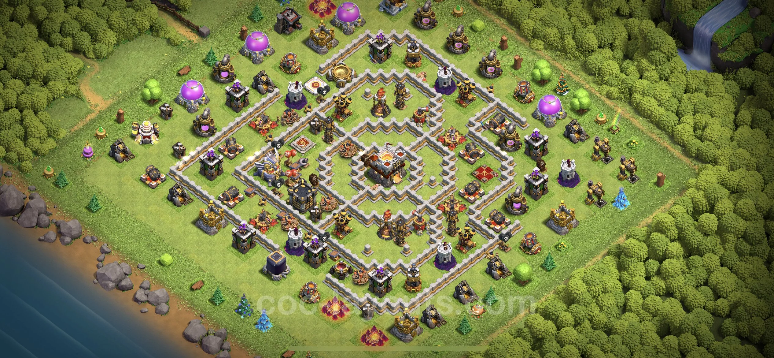 Anti 3 Stars Base TH11 with Link, Anti Everything - best plan / layout / design - Clash of Clans - (#52)